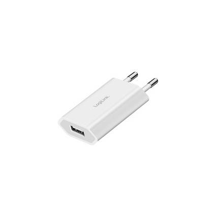 LogiLink USB-Steckdosenadapter, 1x USB-A, 5 Watt, weiß