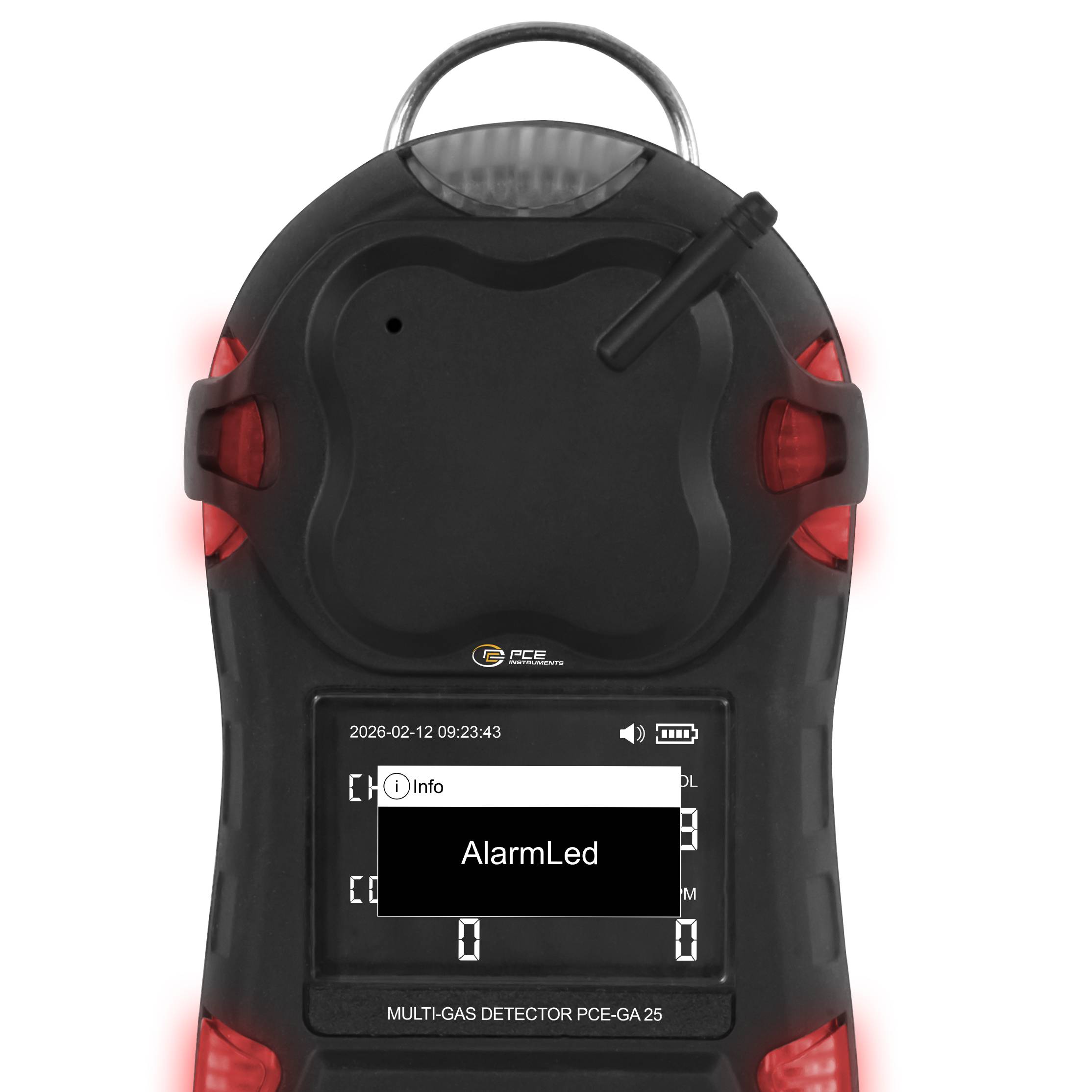 PCE Instruments Mehrgasmessgerät PCE-GA 25 |Brennbare Gase: 0…100 %LEL |O2: 0…30 %vol |CO: 0…1000 ppm |H2S: 0…100 ppm