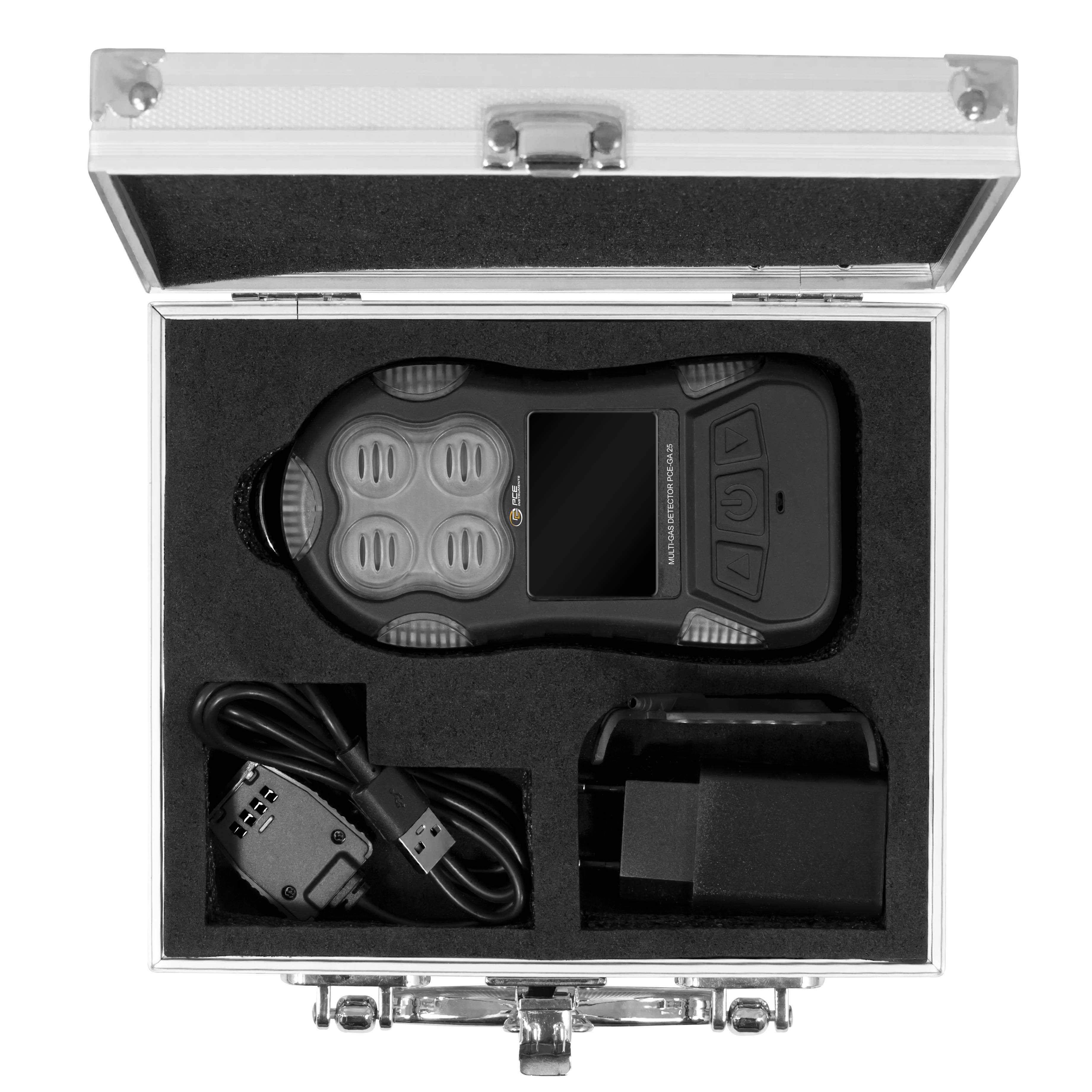 PCE Instruments Mehrgasmessgerät PCE-GA 25 |Brennbare Gase: 0…100 %LEL |O2: 0…30 %vol |CO: 0…1000 ppm |H2S: 0…100 ppm