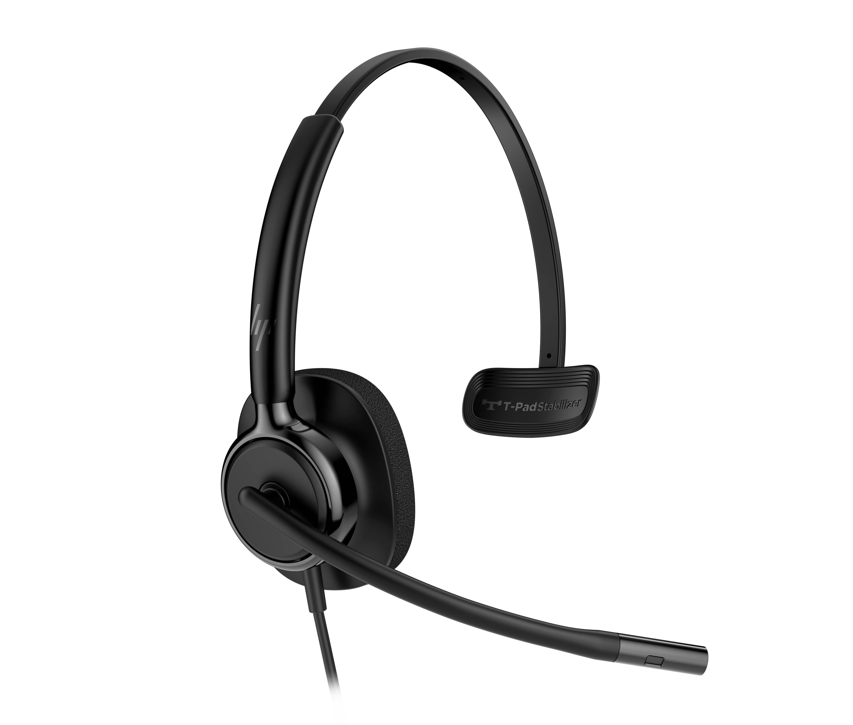 Schwarzes Over-Ear-Headset mit Boom-Mikrofon auf schwarzem Hintergrund.