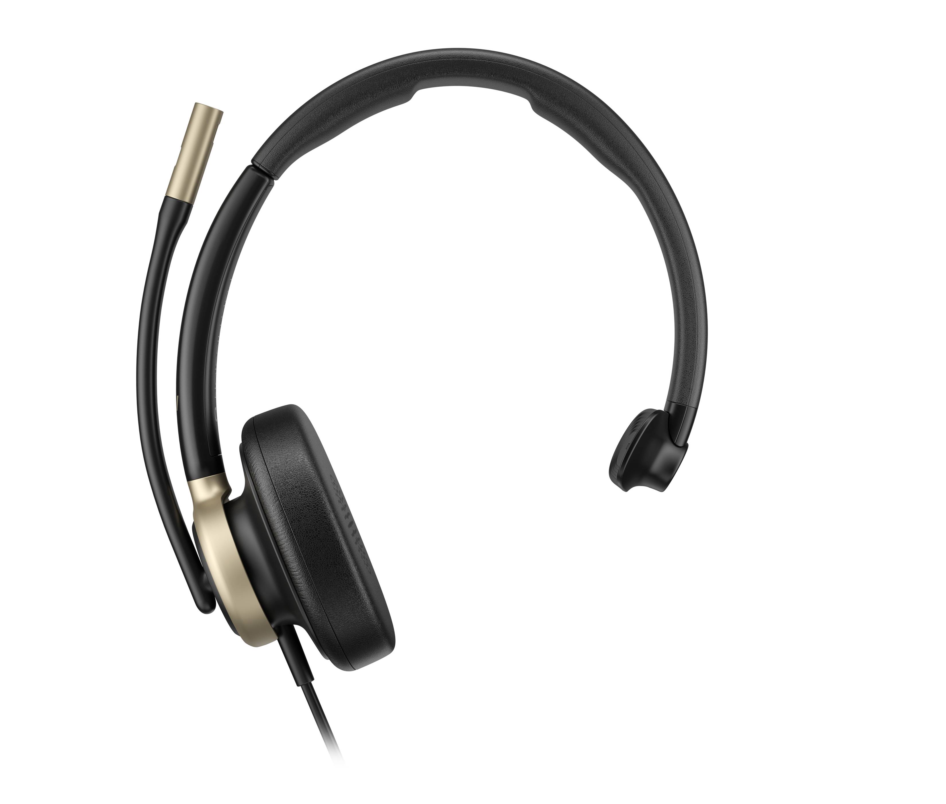 HP Poly Mission 815 Mono-Headset mit USB, kabelgebunden, 122 g, Schwarz