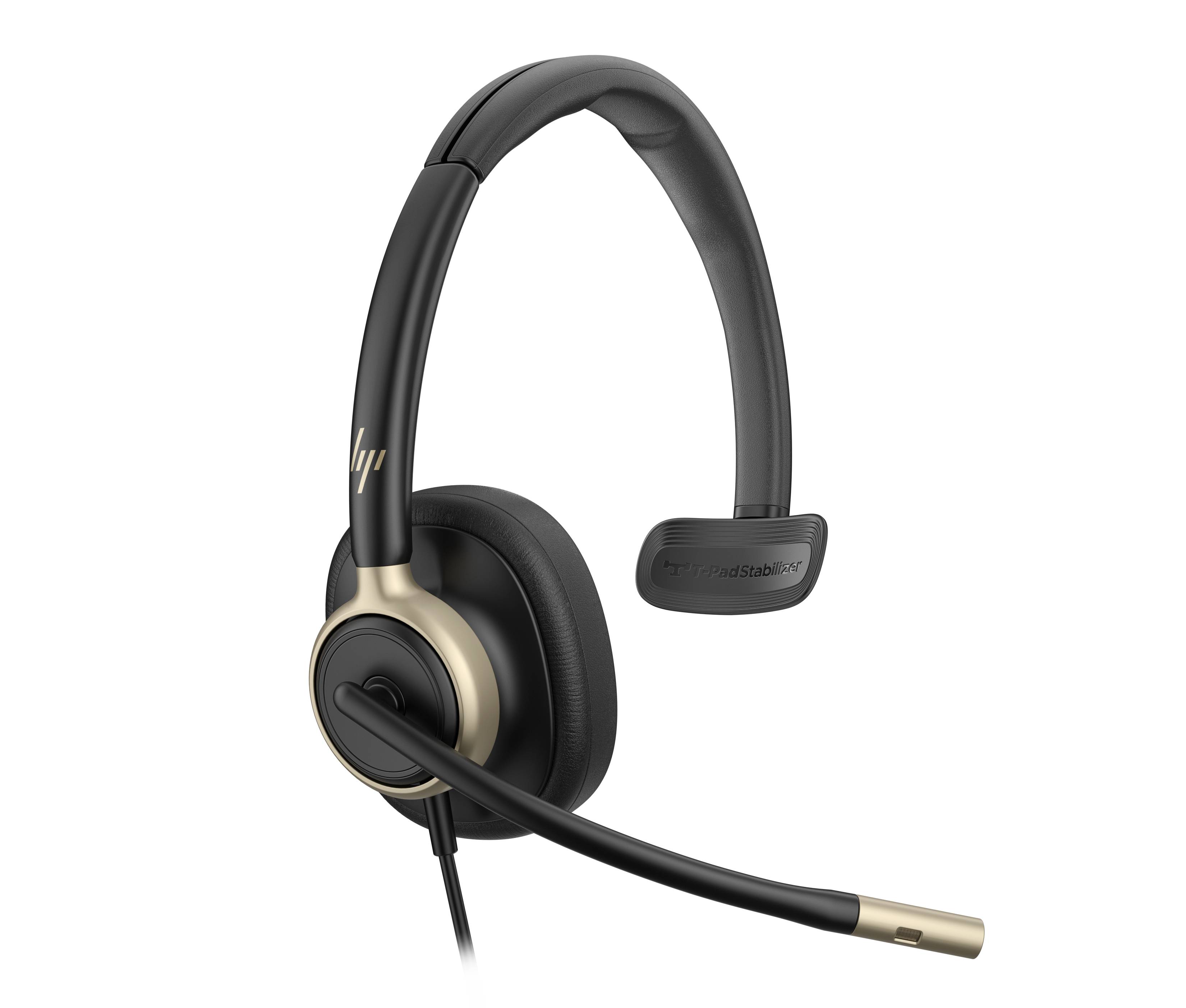 HP Poly Mission 815 Mono-Headset mit USB, kabelgebunden, 122 g, Schwarz
