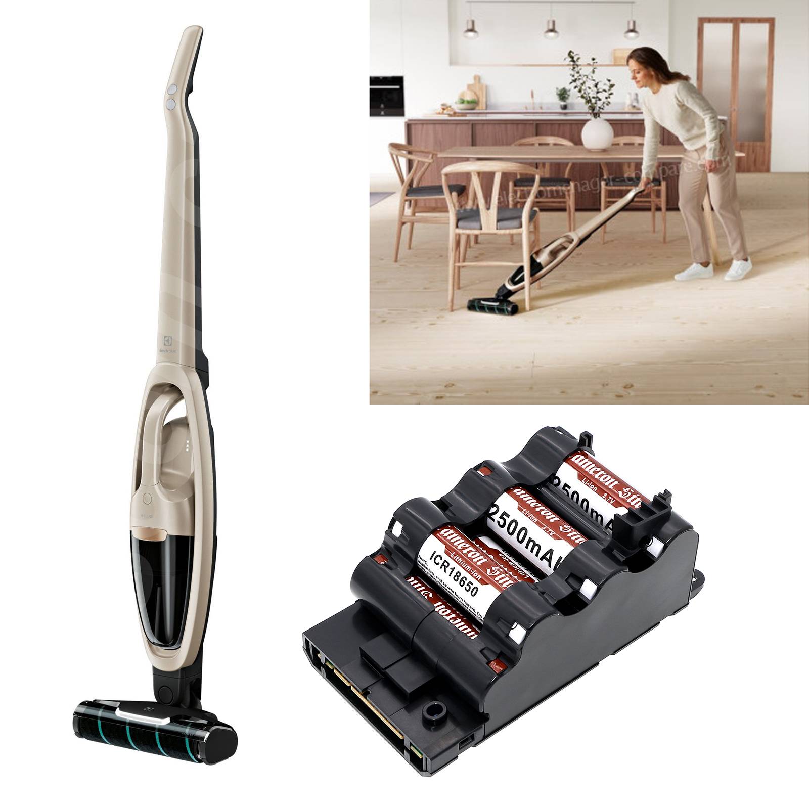 Ersatzakku für WQ7, Well Q7, BAFLB222LI20-TP, BL7828B - 22,2 Volt 2500mAh Li-Ion