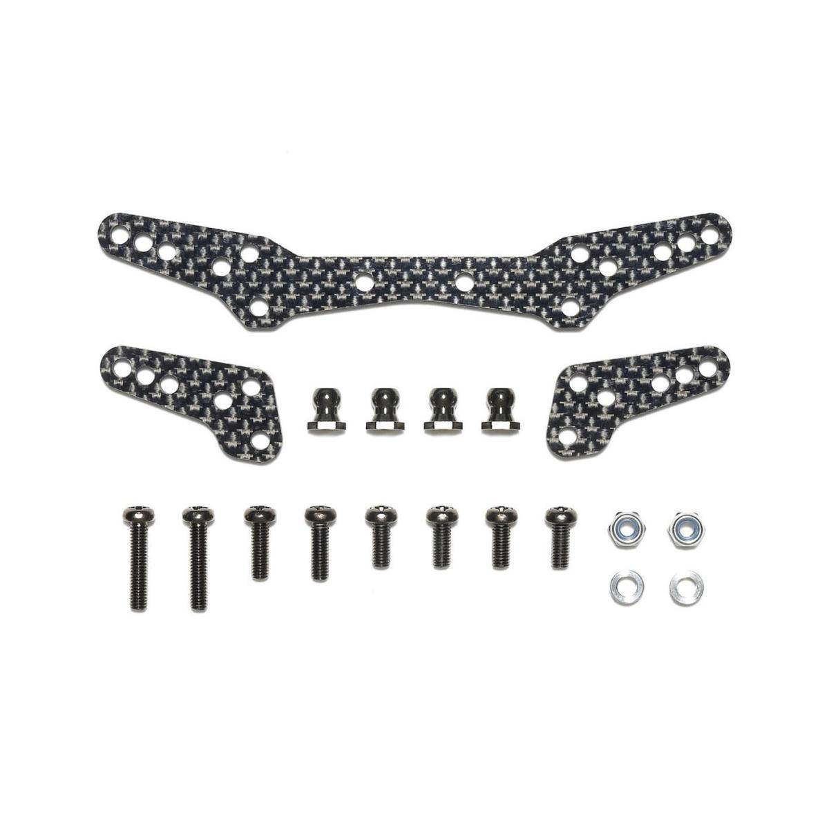 DT-04 Carbon Dämpferbrücken-Set vo/hi