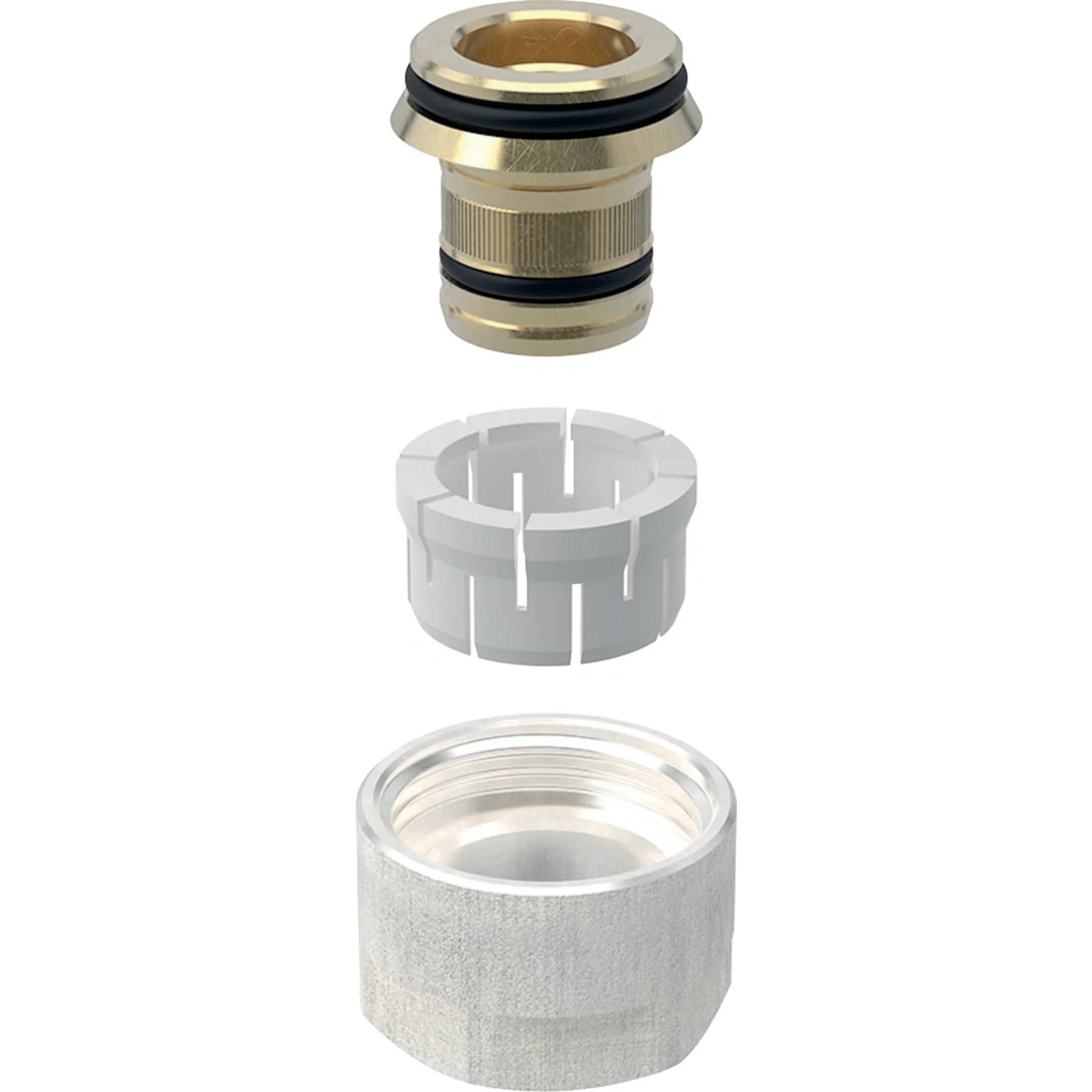 Geberit GE FlowFit, Eurokonusverschraubung, MS, d20 mm x G3/4, vernickelt, 1 Stk.