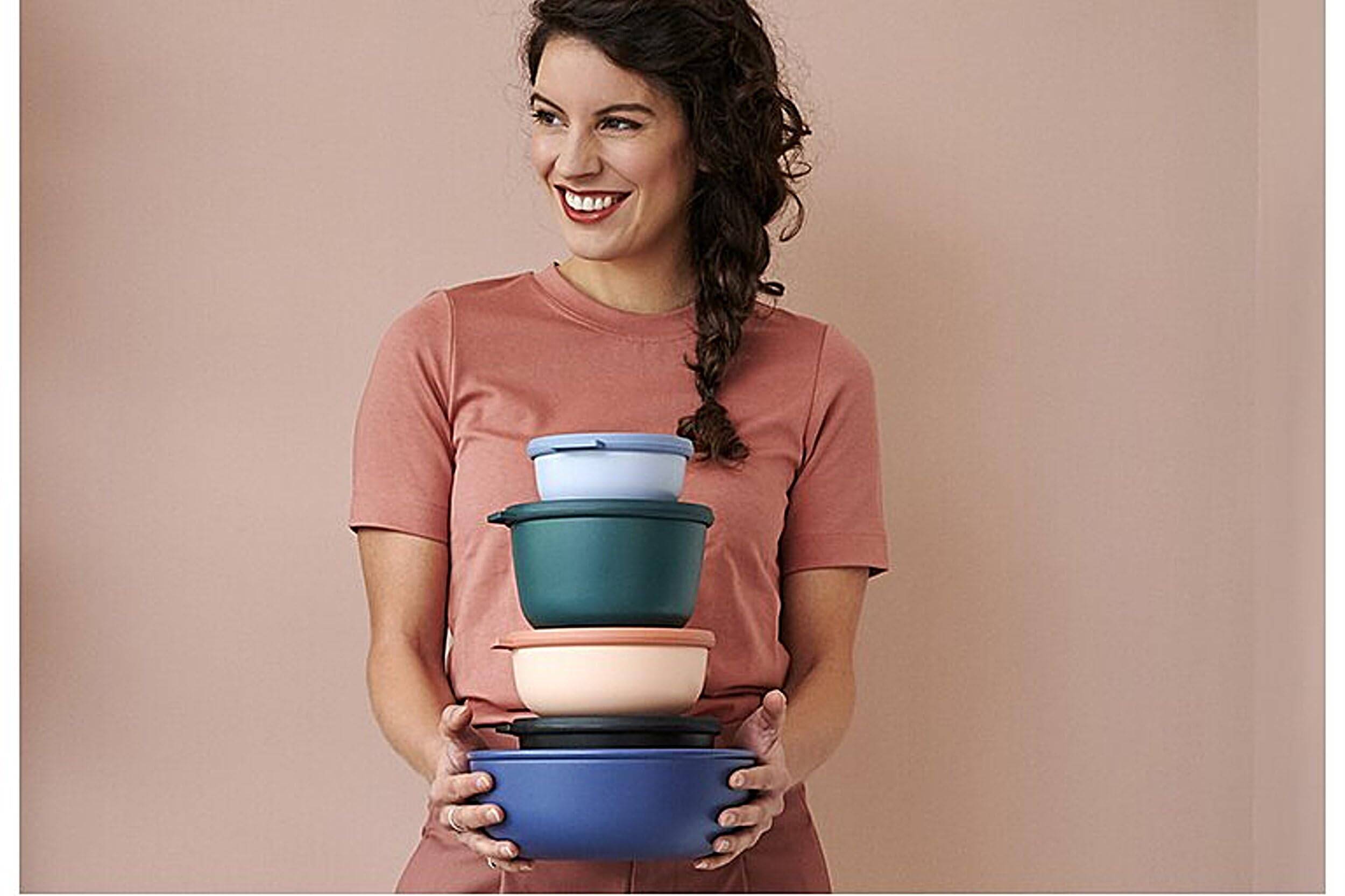 Mepal - Multi Bowl Cirqula Round - Vorratsdose mit Deckel - Geeignet als Luftdichte Aufbewahrungsbox für den Kühlschrank, Mikrowellengeschirr & als