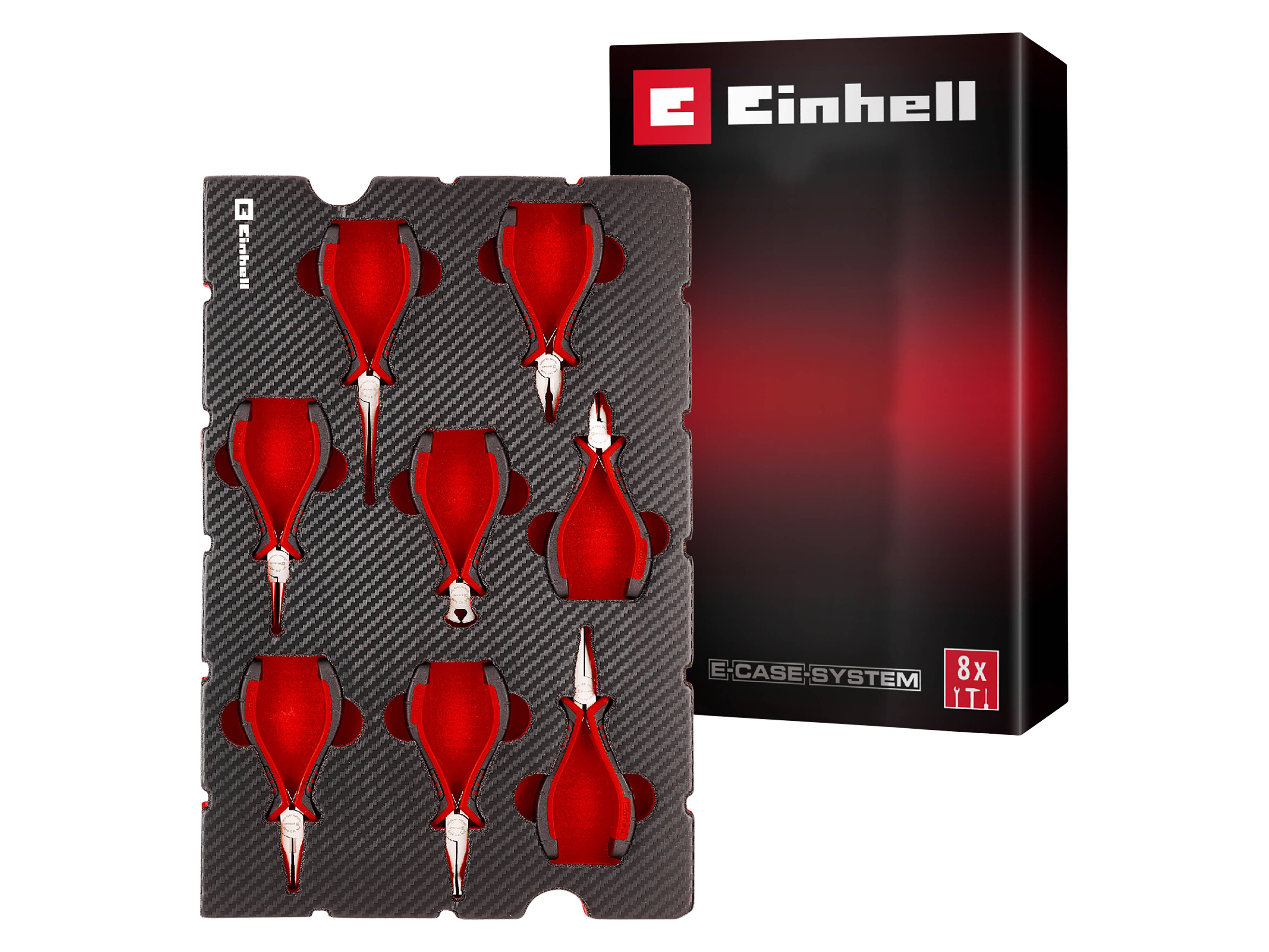 EINHELL E-Case-Einleger Feinmechaniker-Zangen, 505272, 8-teilig