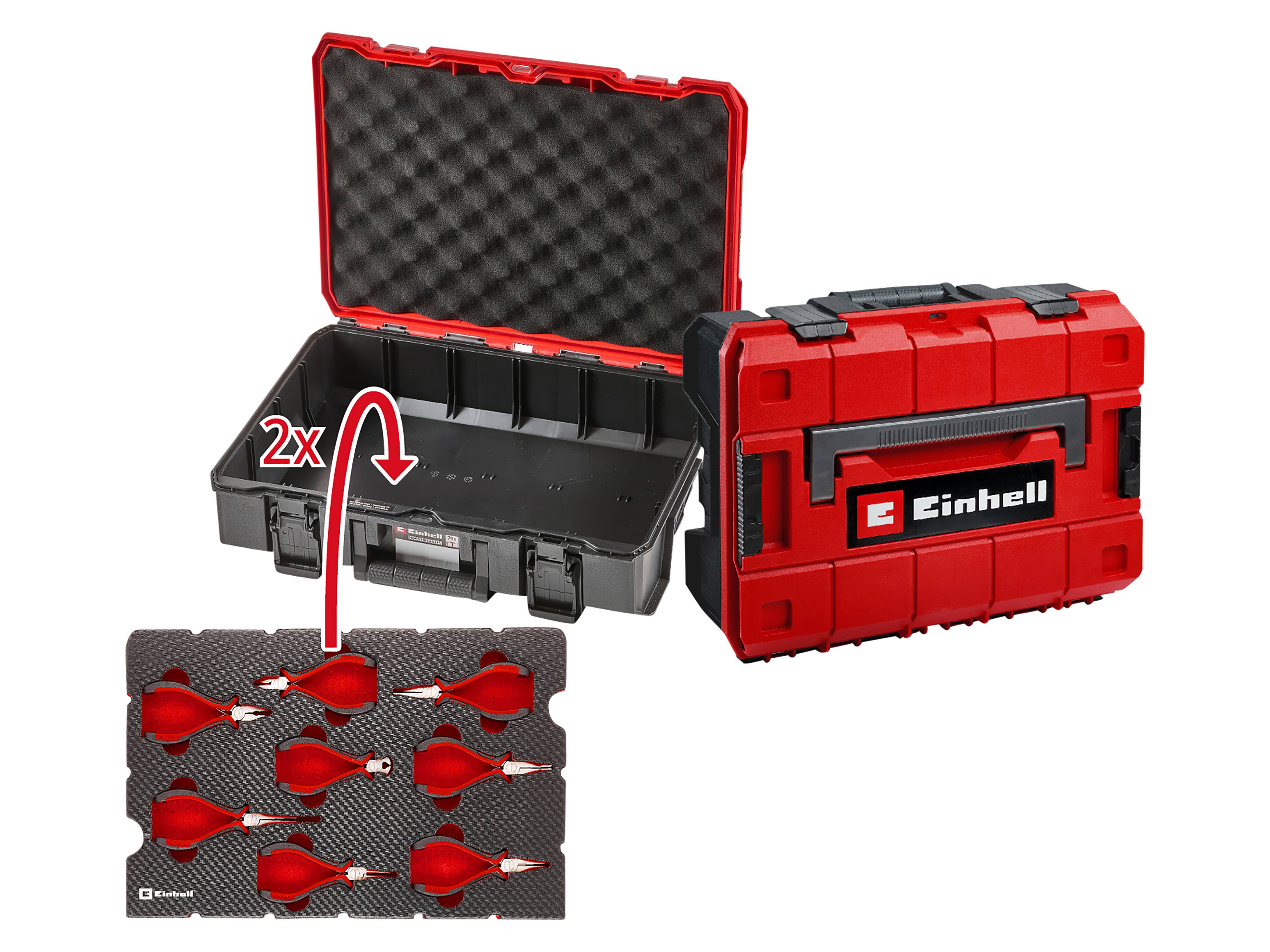 EINHELL E-Case-Einleger Feinmechaniker-Zangen, 505272, 8-teilig
