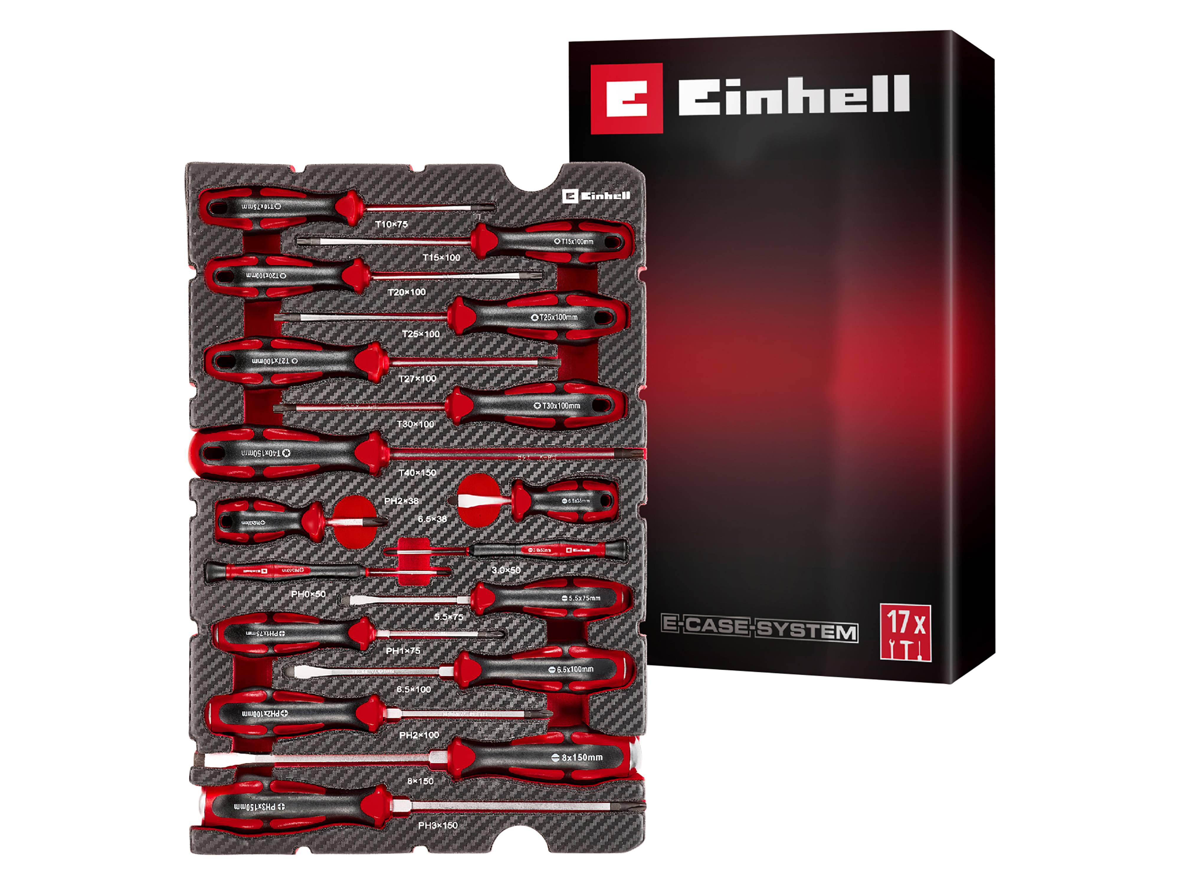 EINHELL E-Case-Einleger Schraubendreher, 370525, 17-teilig