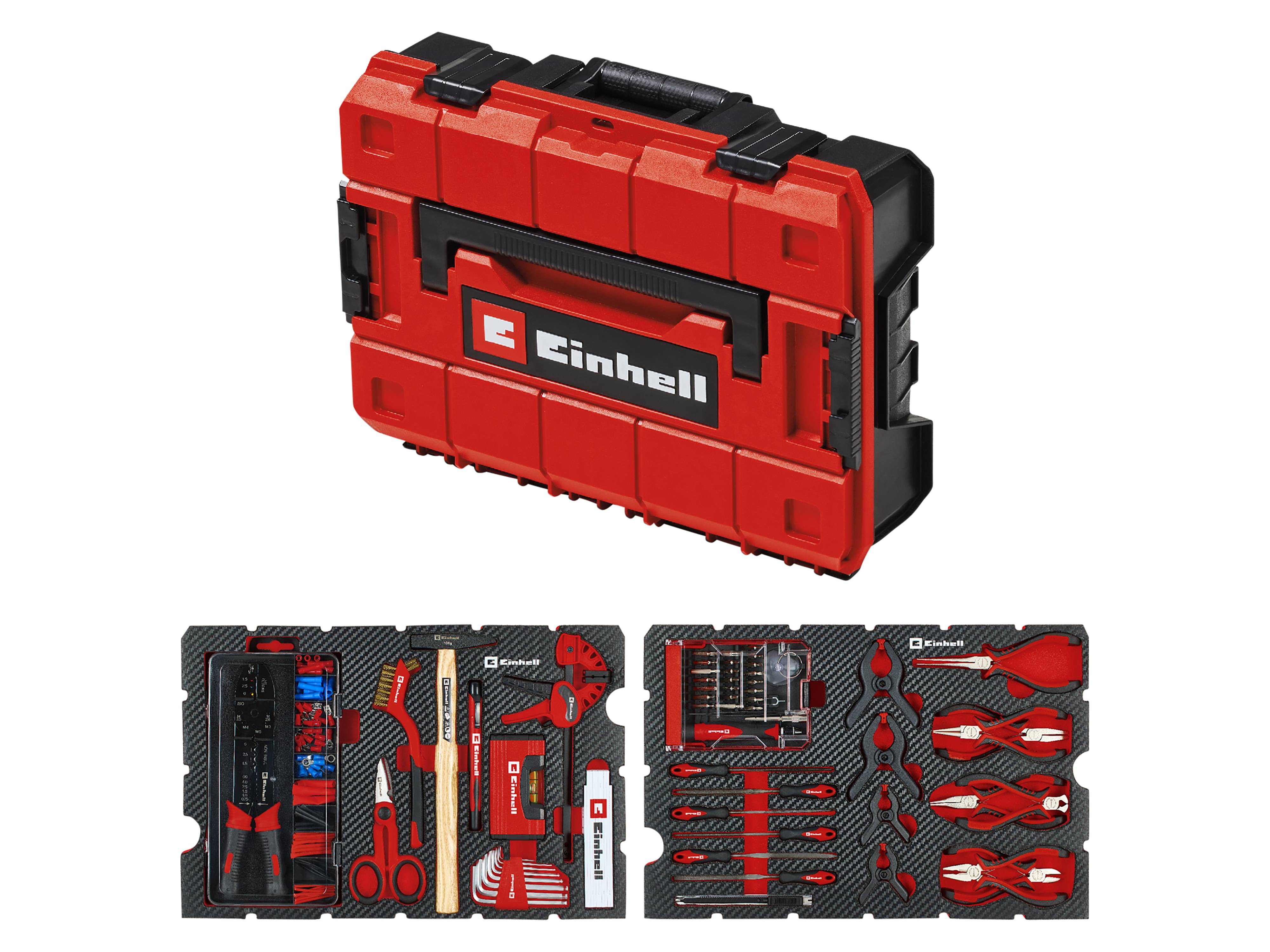 EINHELL Werkzeugkoffer Hobby, 370512, E-Case, 153-teilig