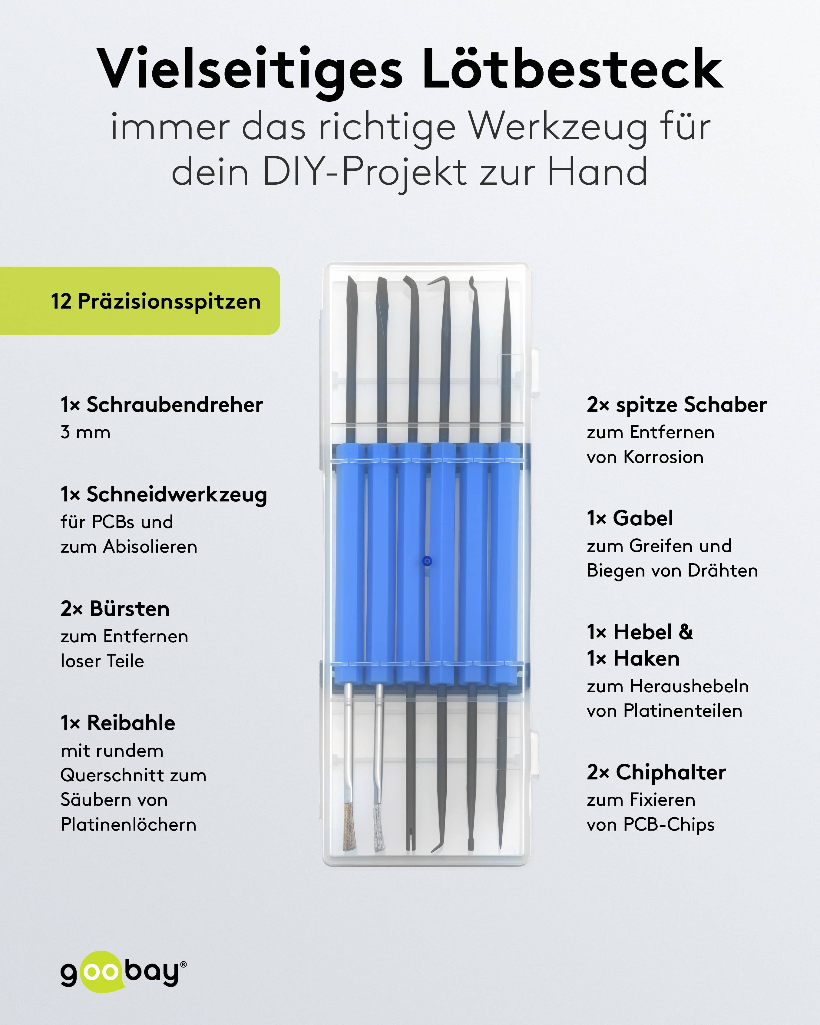 GOOBAY Lötwerkzeug, 77999, 6-teilig
