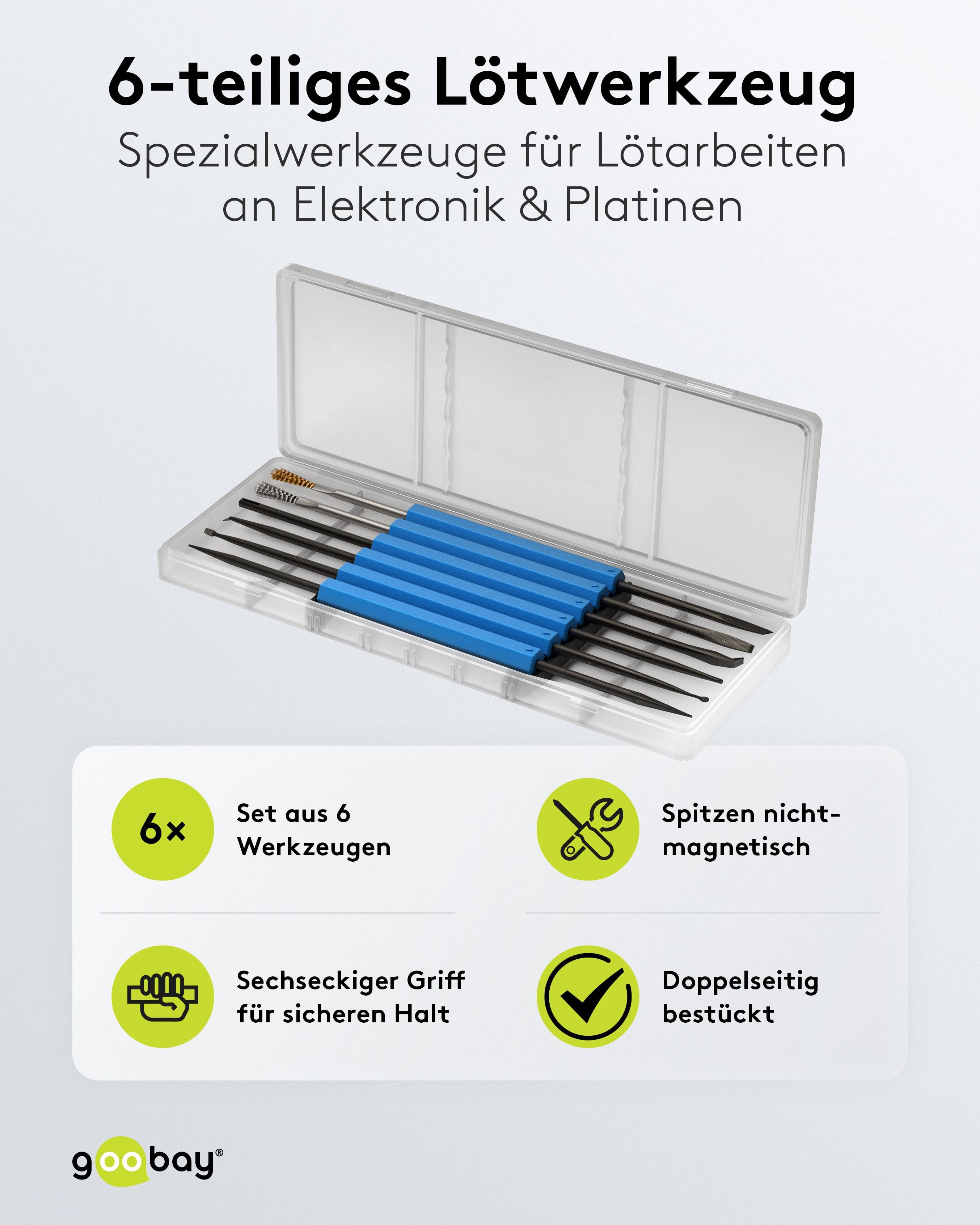 GOOBAY Lötwerkzeug, 77999, 6-teilig