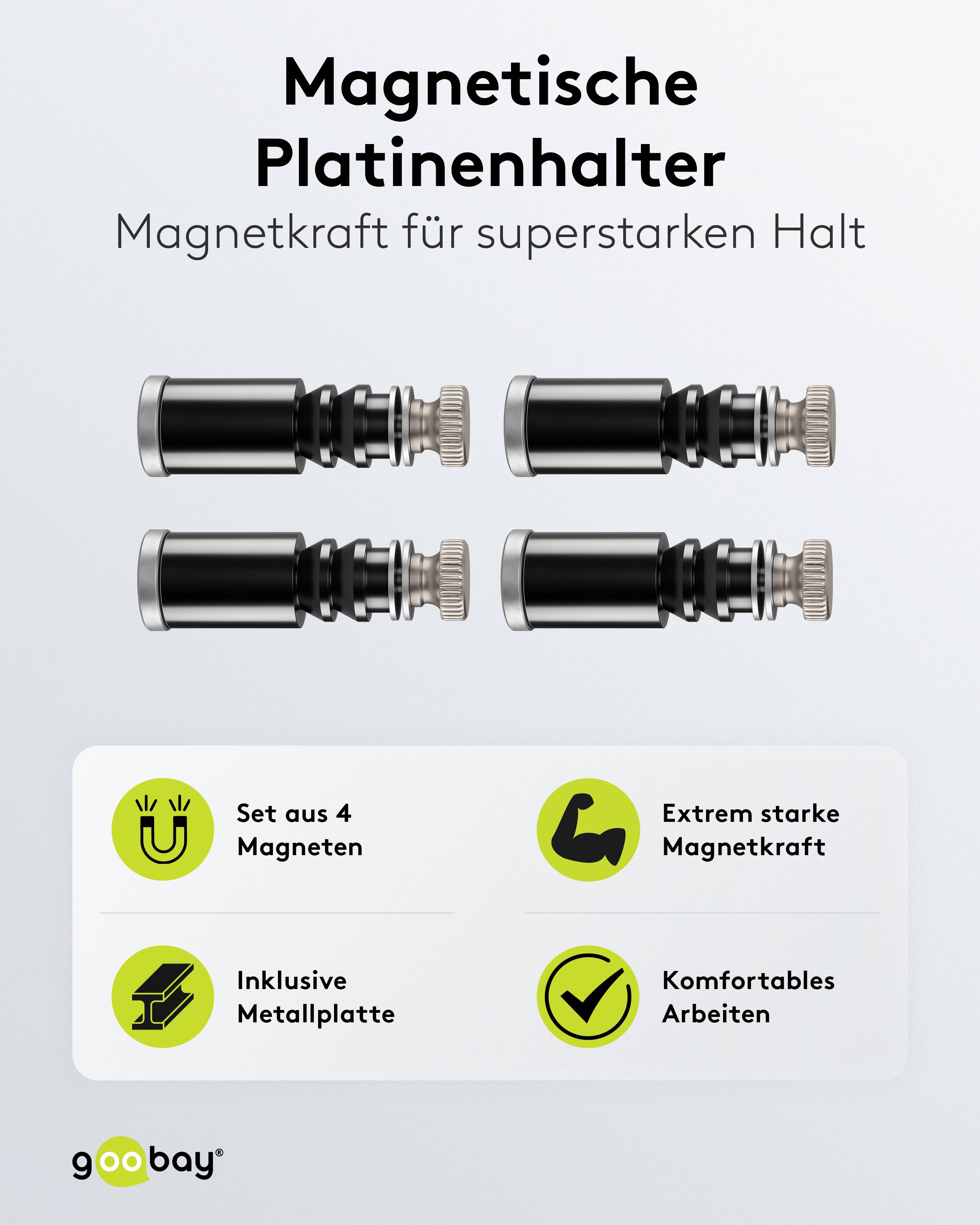 GOOBAY Magnetische Platinenhalter, 77997, 4 Stück