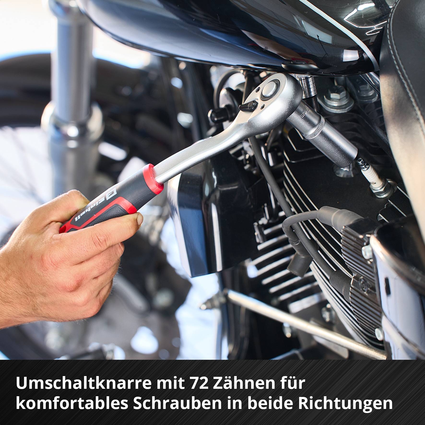 EINHELL E-Case-Einleger Stecknüsse und Ratschen, 370520, 60-teilig