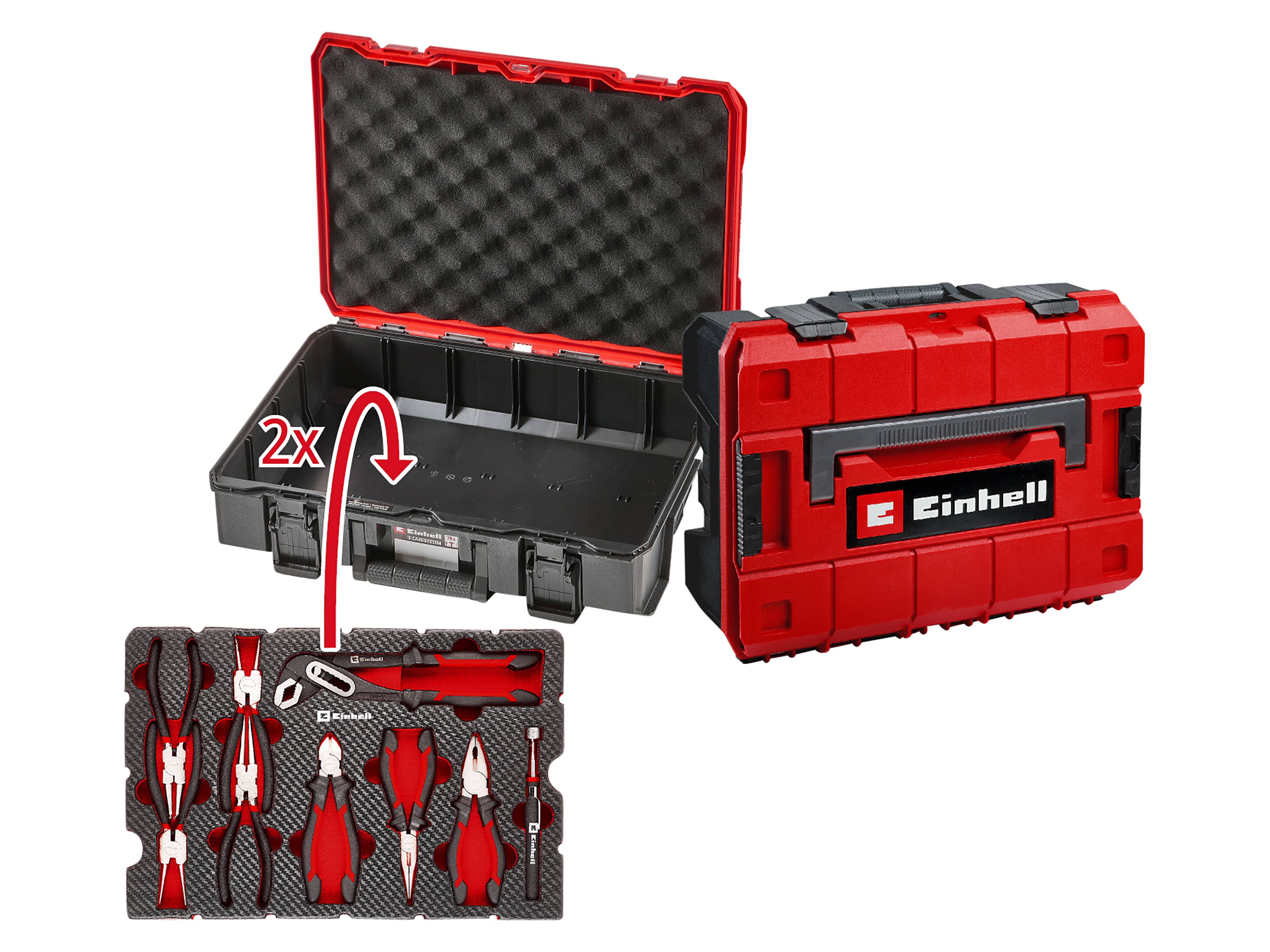 EINHELL E-Case-Einleger Zangen, 370522, 9-teilig