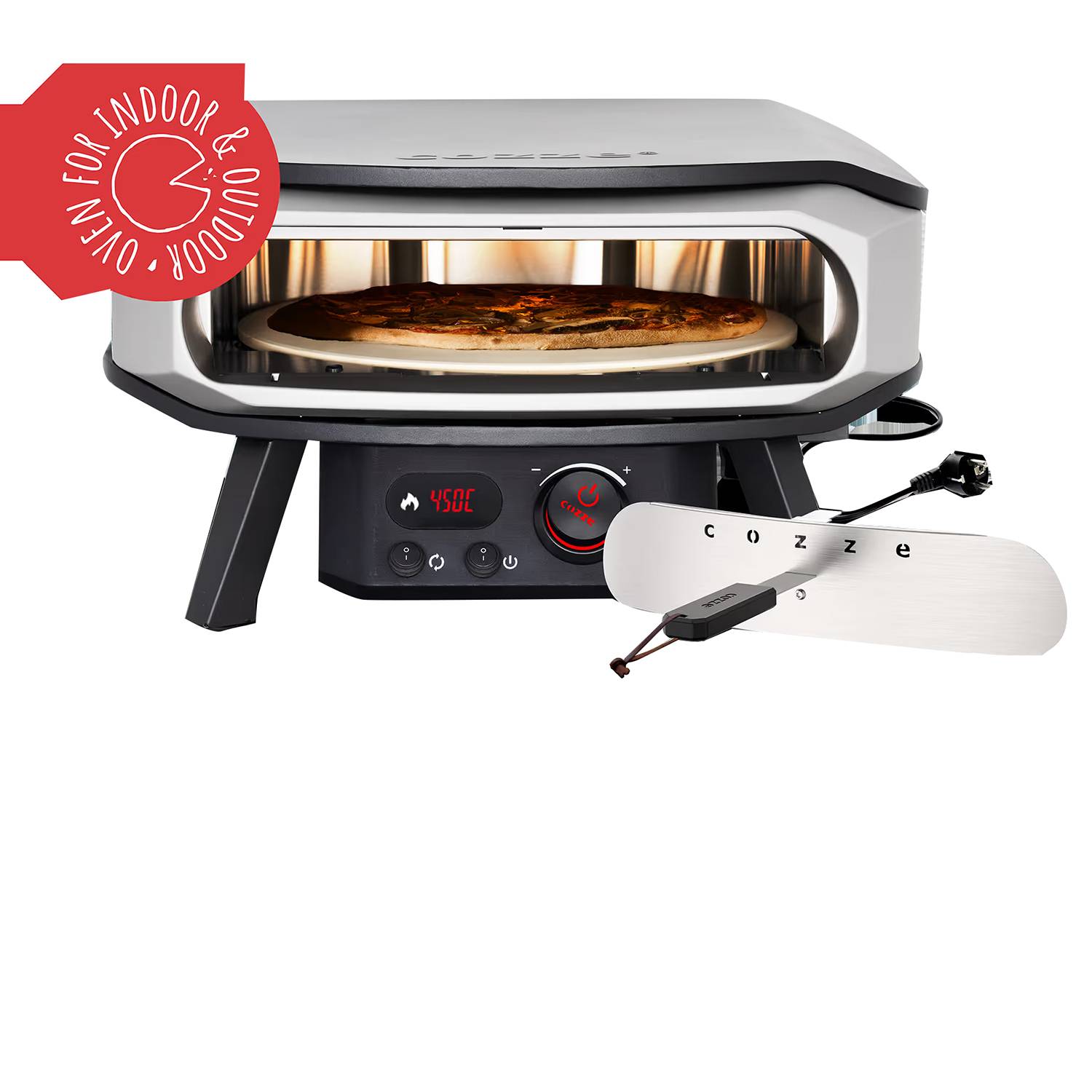 COZZE 17 Premium Rotate Pizzaofen Elektrisch mit Drehstein