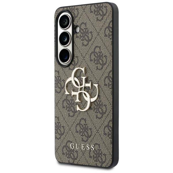 Guess Hülle Galaxy S26 Kunstleder braun goldfarbenes 4G Big Logo Metall