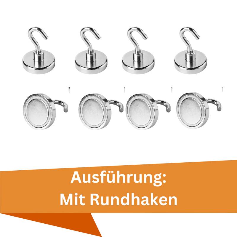 1 Stück Magnethaken Topfmagnet mit Haken D 10 mm 2 Kg Neodym Magnet M3 Gewinde