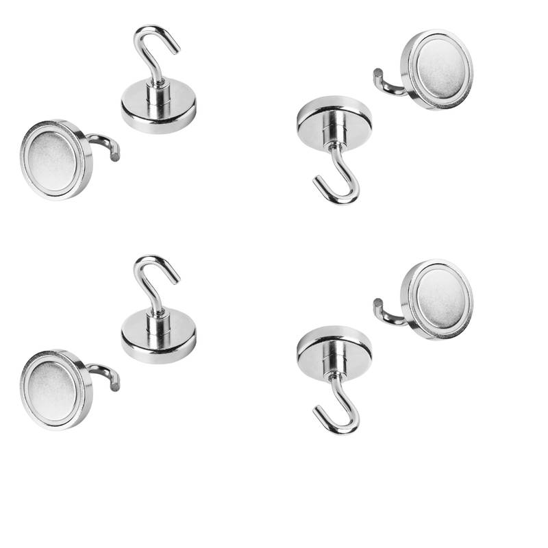 1 Stück Magnethaken Topfmagnet mit Haken D 10 mm 2 Kg Neodym Magnet M3 Gewinde