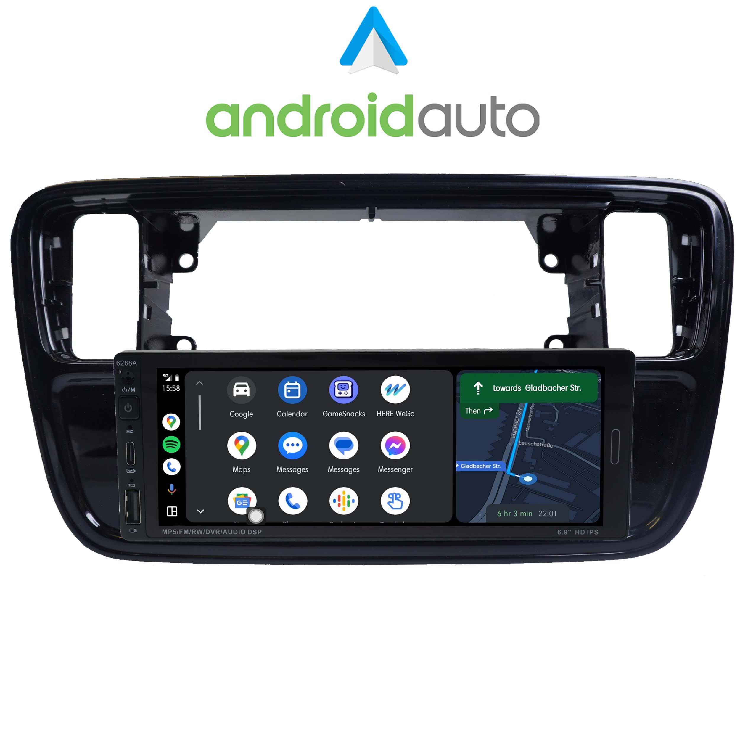 Für Volkswagen UP 12-15 6,9" Touchscreen Android Autoradio Navi GPS CarPlay