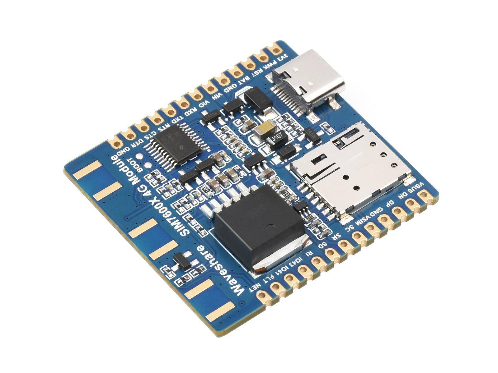Waveshare SIM7600G-H 4G Modul, LTE UMTS GSM, GNSS GPS GLONASS, USB UART, 5 V 3,3 V