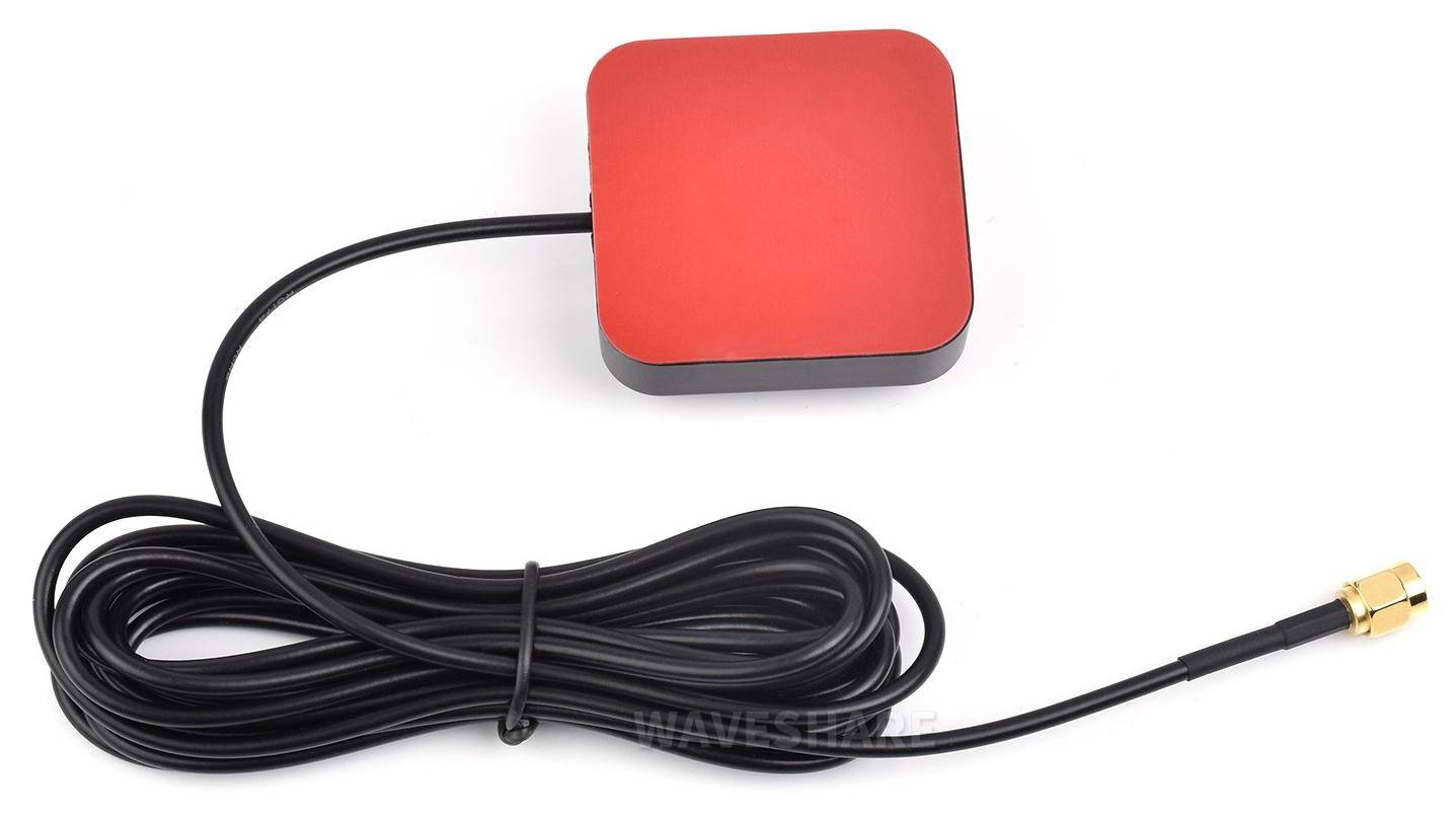 Waveshare GNSS Antenne L1 L5 aktiv, Dualfrequenz, GPS BDS Galileo, 28dB LNA, SMA, Magnetfuß