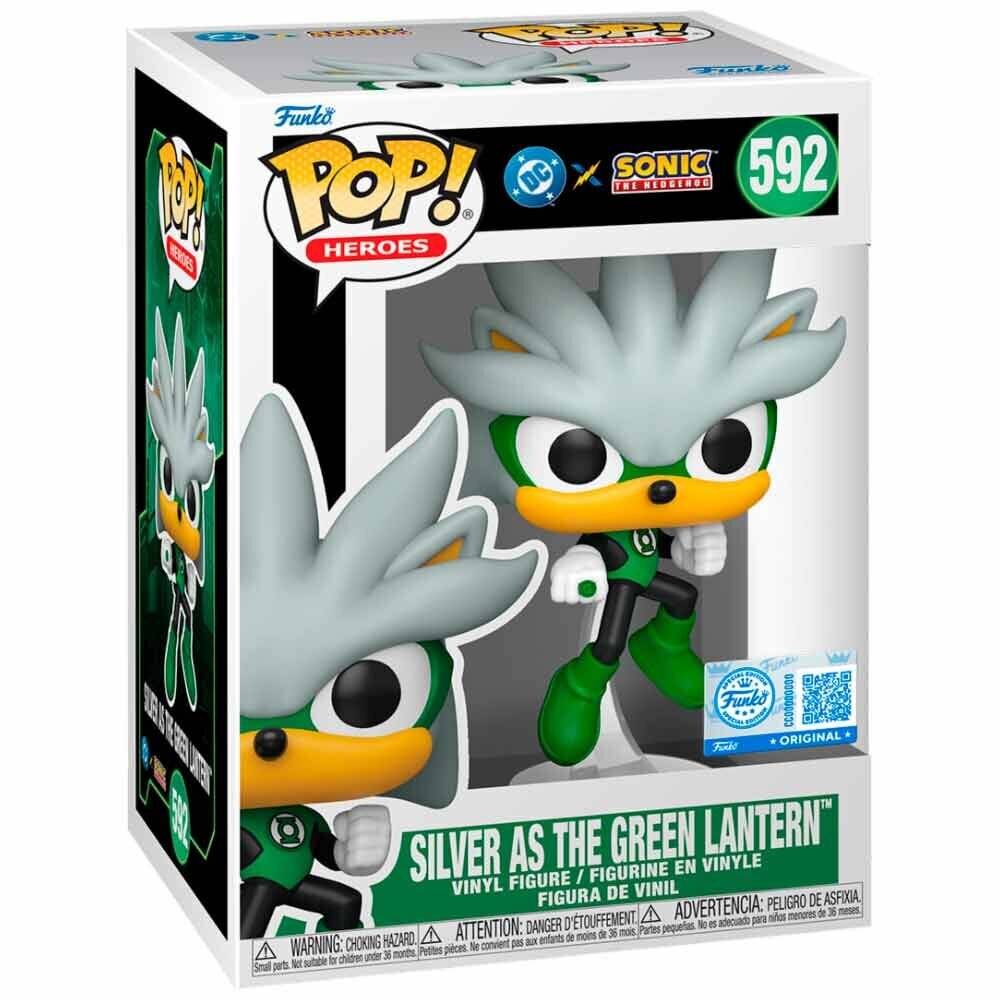 POP-Figur Sonic The Hedgehog DC Comics Silver As the Green Lantern Exklusiv