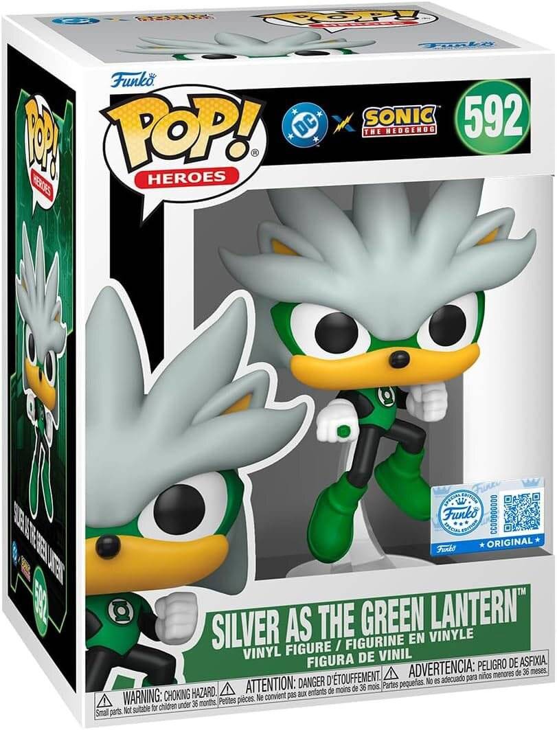 POP-Figur Sonic The Hedgehog DC Comics Silver As the Green Lantern Exklusiv
