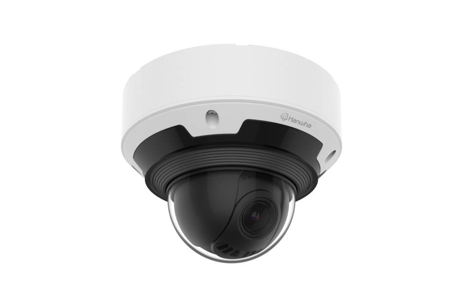 Hanwha Vision PNV-A7082RZ, Netzwerk Dome Kamera, PTRZ, 2x MVF Objektiv, AI-Analyse, 2592x1520, H.265, Audio, Alarm, IR,
