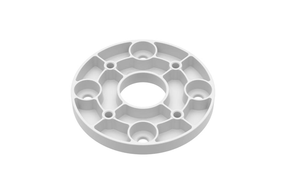 Hanwha Vision SBP-004PBW, Montageadapter für 4,75-Zoll-PCD-Löcher, weiß