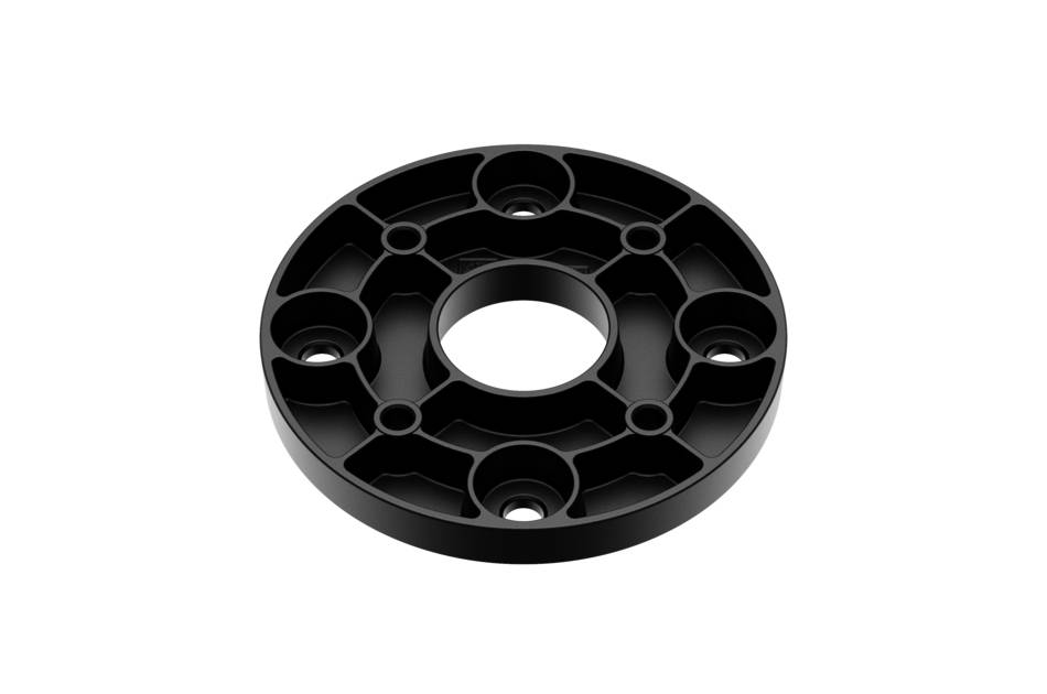 Hanwha Vision SBP-004PBB, Montageadapter für 4,75-Zoll-PCD-Löcher, schwarz