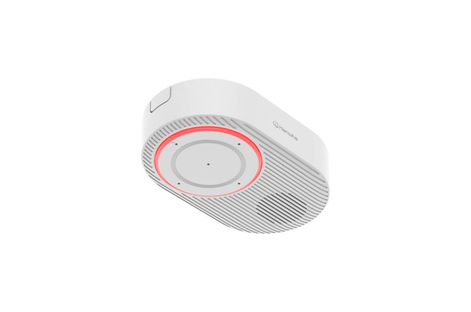 Hanwha Vision SPS-A100M, IP Audio Beacon, Server, Lautsprecher, Mikrofone, LED Ring, USB-C, digitale Ein- und Ausgänge,