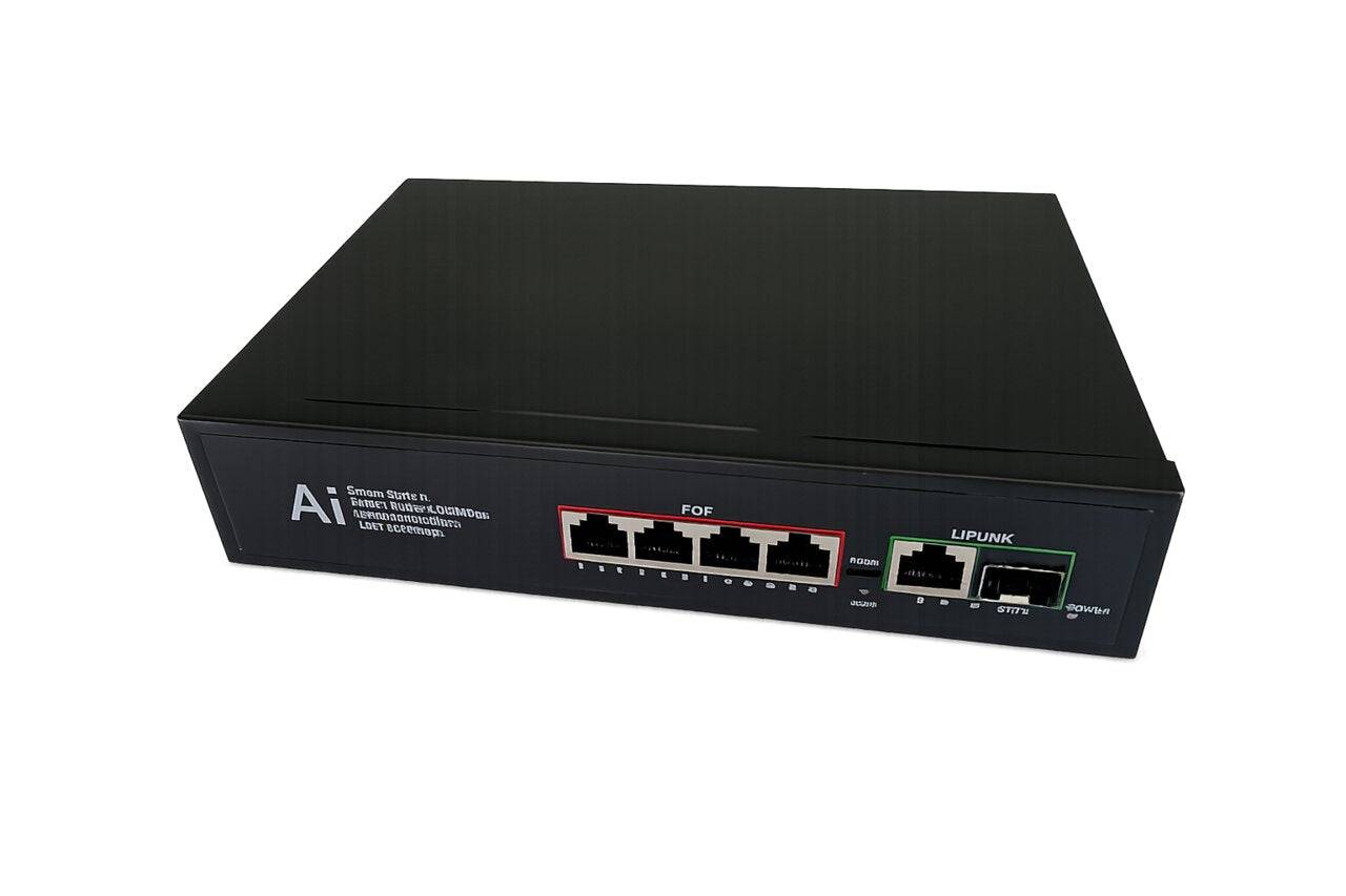 BWSwitch-1xGlasf. SFP 4xPOE BURG GARD
