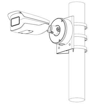 Dahua - PFA154 - Zubehör - Masthalterung, - Material: SECC - Traglast: 7kg - Geeignet für Mastdurchmesser: 80 ~ 150mm -