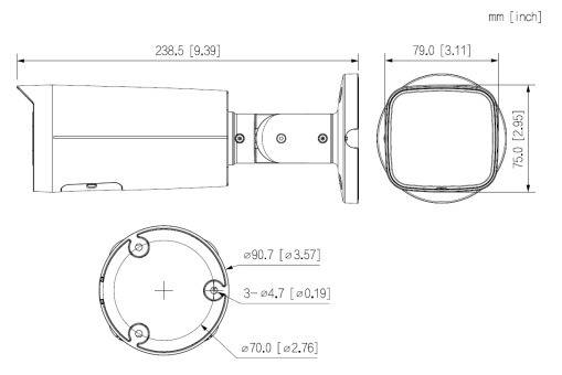 Dahua - IPC-HFW3449TP-ZS-IL-Black - IP - Bullet, - 4MP/1/2,9" CMOS - 2,7 ~ 13,5mm / H:104°29° V:54°16° - 4x LED, IR L