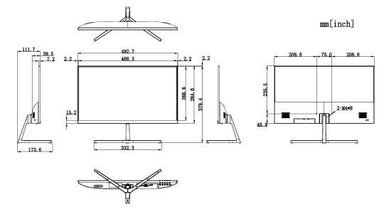 Dahua - LM22-B200S-B3-V2 - 21.45" Full-HD Monitor, - 54,48cm ( 21,45" ) Diagonale - Full HD 1920x1080 / 100Hz - Video E