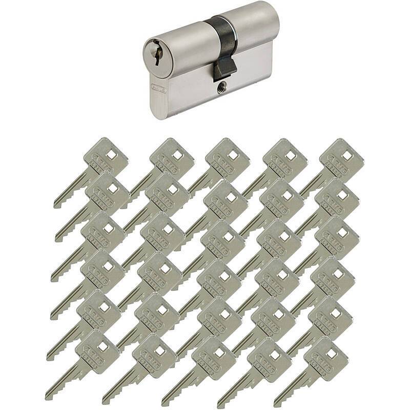 Abus A93 30/30 Doppelzylinder vs. + 30 Schlüssel, Sicherheitslevel:NIEDRIG | A93 Profildoppelzylinder | Maße (Außen/Inn