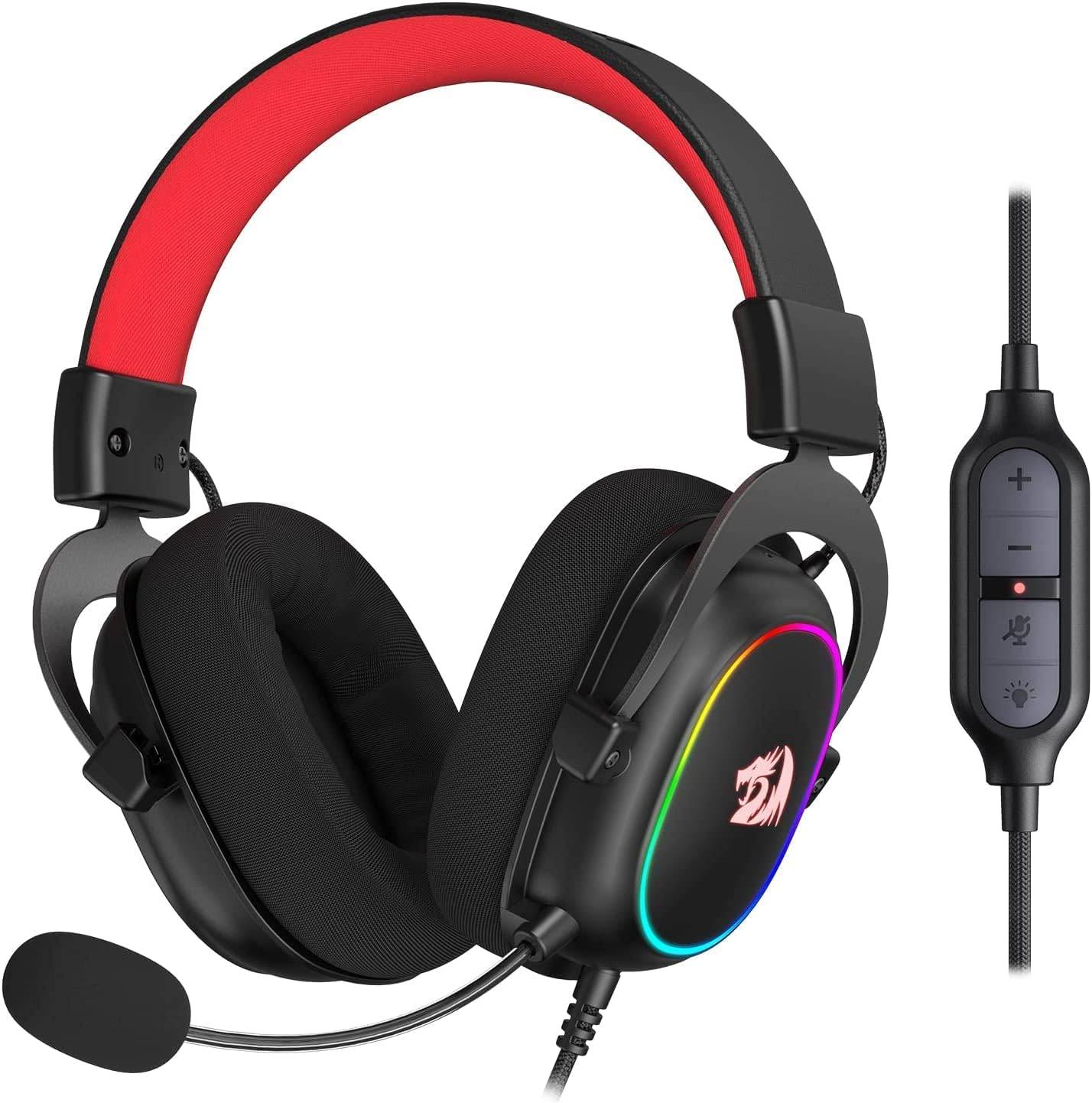 Redragon H510 Zeus Gaming-Headset mit Kabel 7.1 Surround-Sound black Kopfhörer