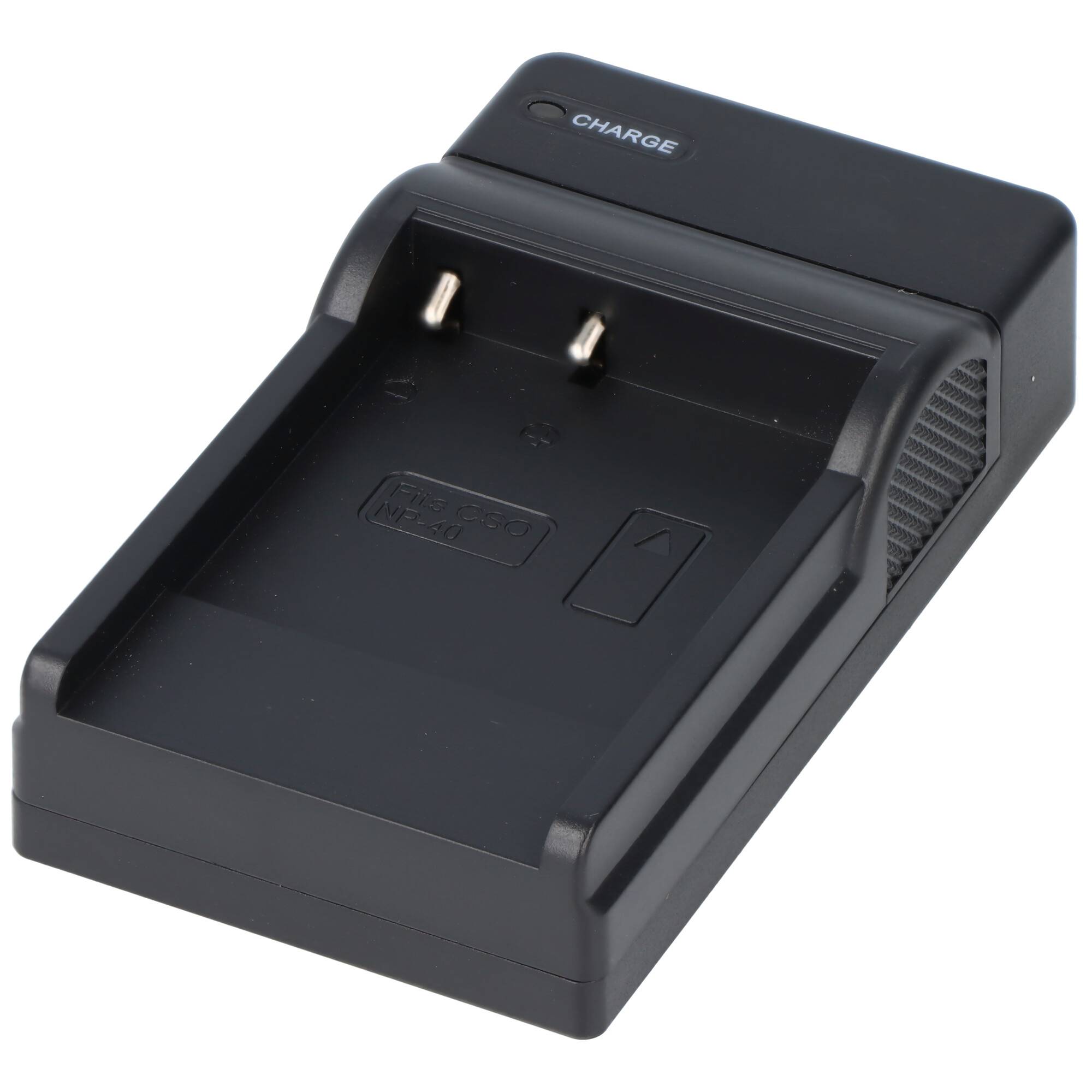 Akku-Ladegerät passend für Casio NP-40, Pentax LB-060, Casio EX-Z30, Casio EX-Z400, USB-Ladegerät mit Ladekontrollanzeig