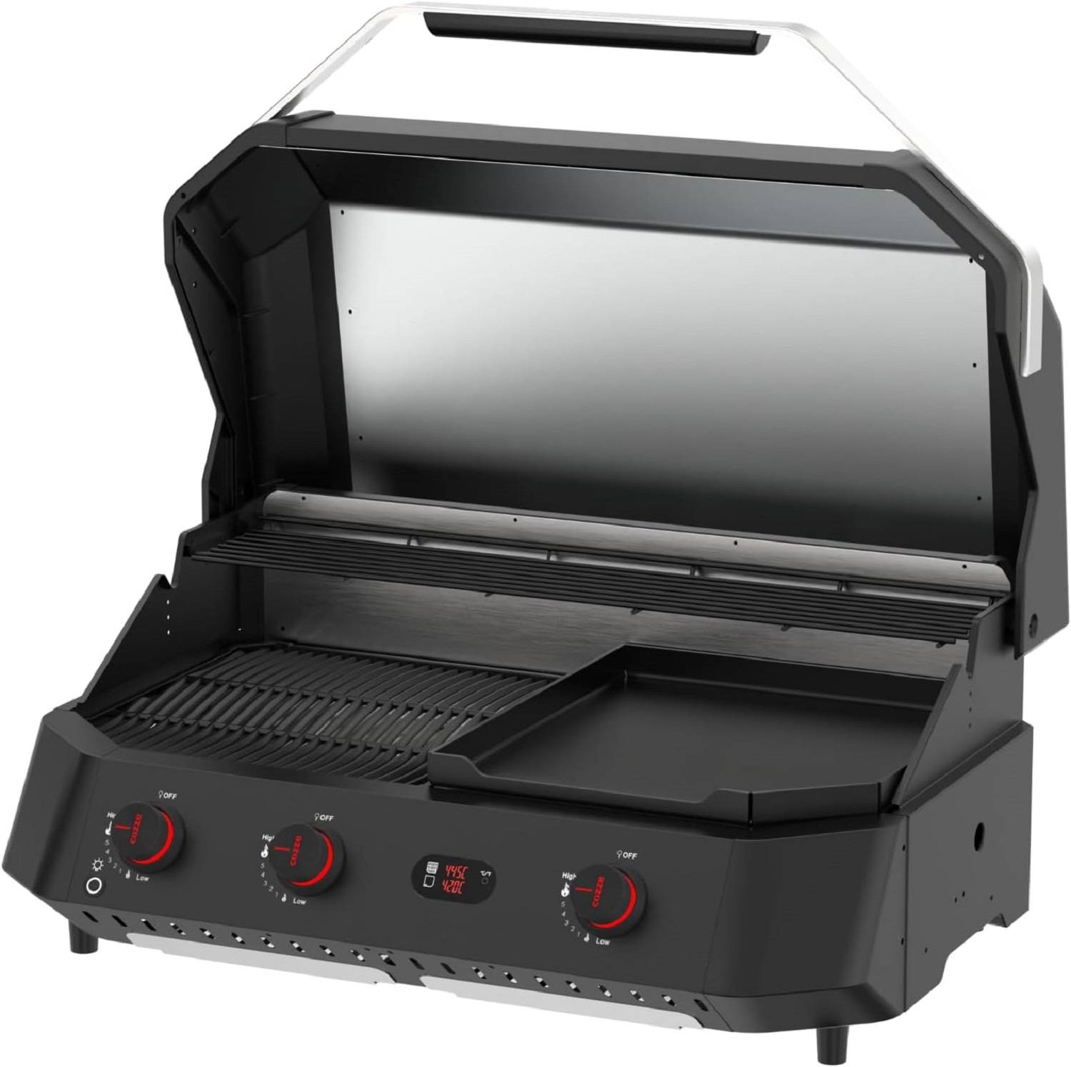 COZZE G-800 COMBO Plancha Grill 3 Brenner Gasgrill mit Grillplatte