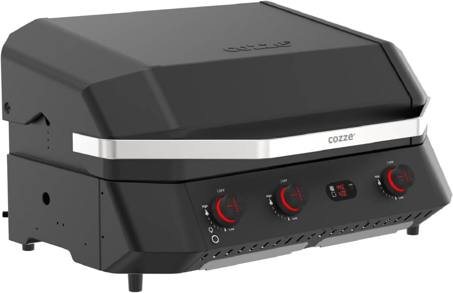 COZZE G-800 COMBO Plancha Grill 3 Brenner Gasgrill mit Grillplatte