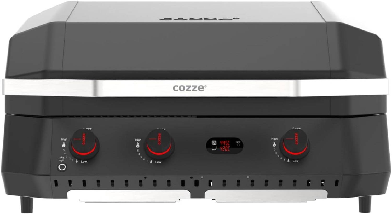 COZZE G-800 COMBO Plancha Grill 3 Brenner Gasgrill mit Grillplatte