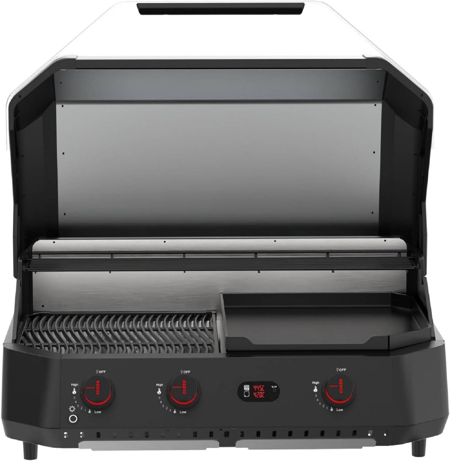 COZZE G-800 COMBO Plancha Grill 3 Brenner Gasgrill mit Grillplatte