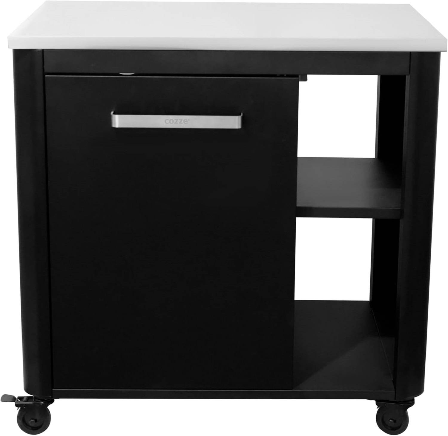 COZZE Outdoor Tisch für Außenküchen mit 4 robusten Rädern