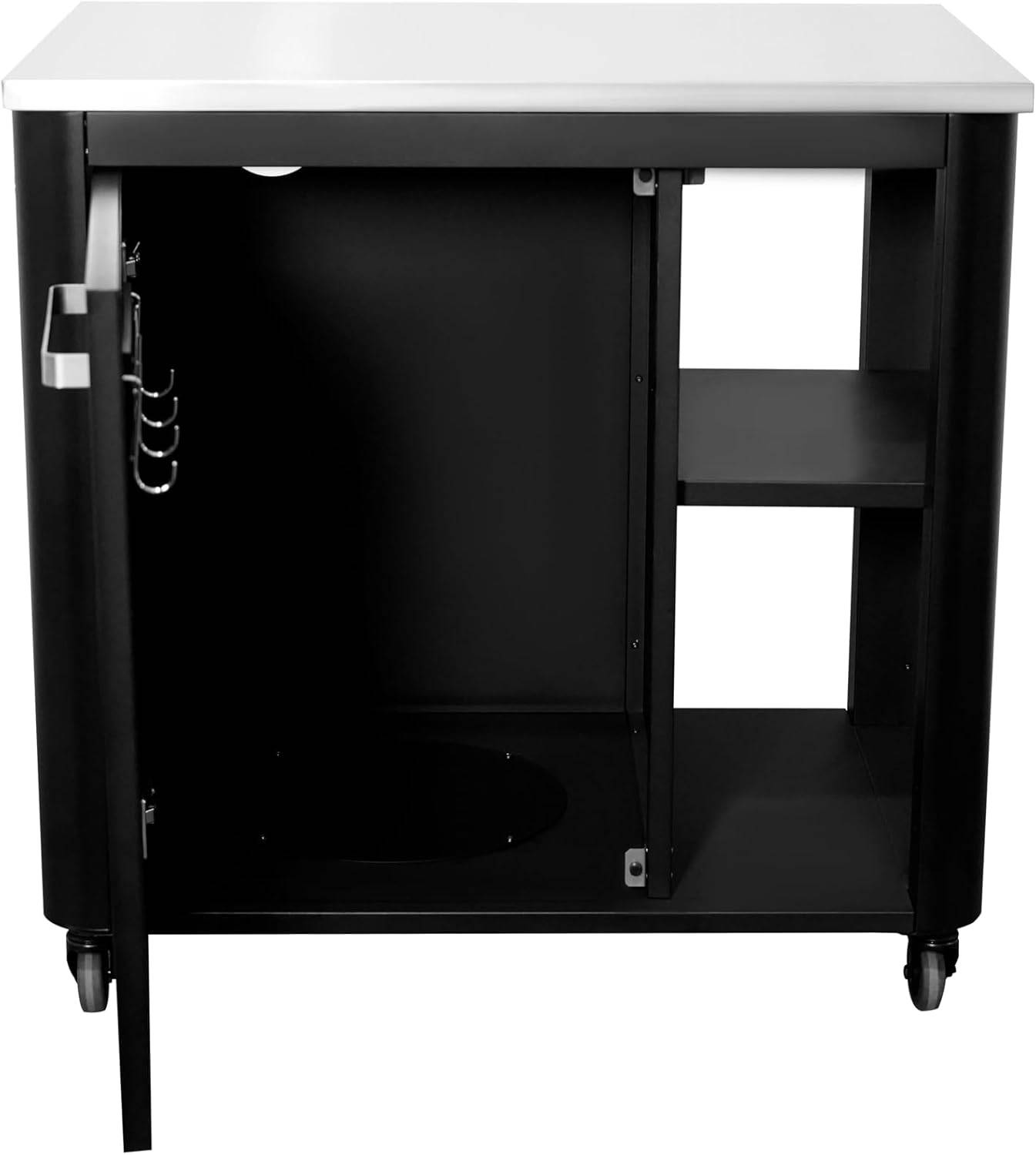 COZZE Outdoor Tisch für Außenküchen mit 4 robusten Rädern