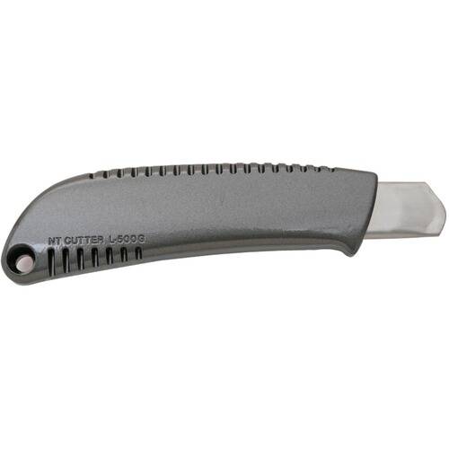 Cuttermesser 18mm, NT-Cutter L-500GP Profi, Aluminium-Druckguss Gehäuse mit Schraubarretierung (Screw-Lock)