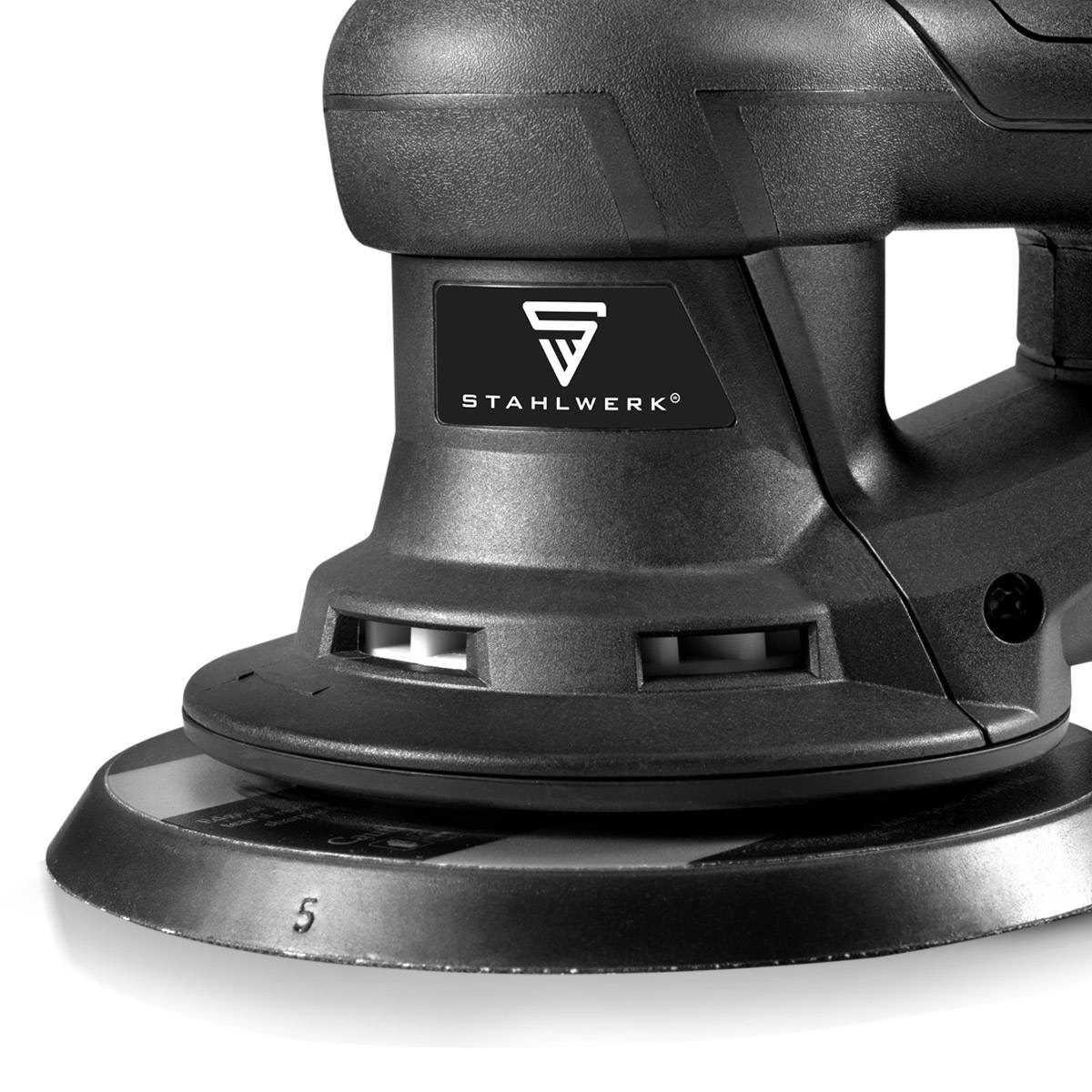 STAHLWERK Brushless Exzenterschleifer 350 W Set mit Handschleifblöcken