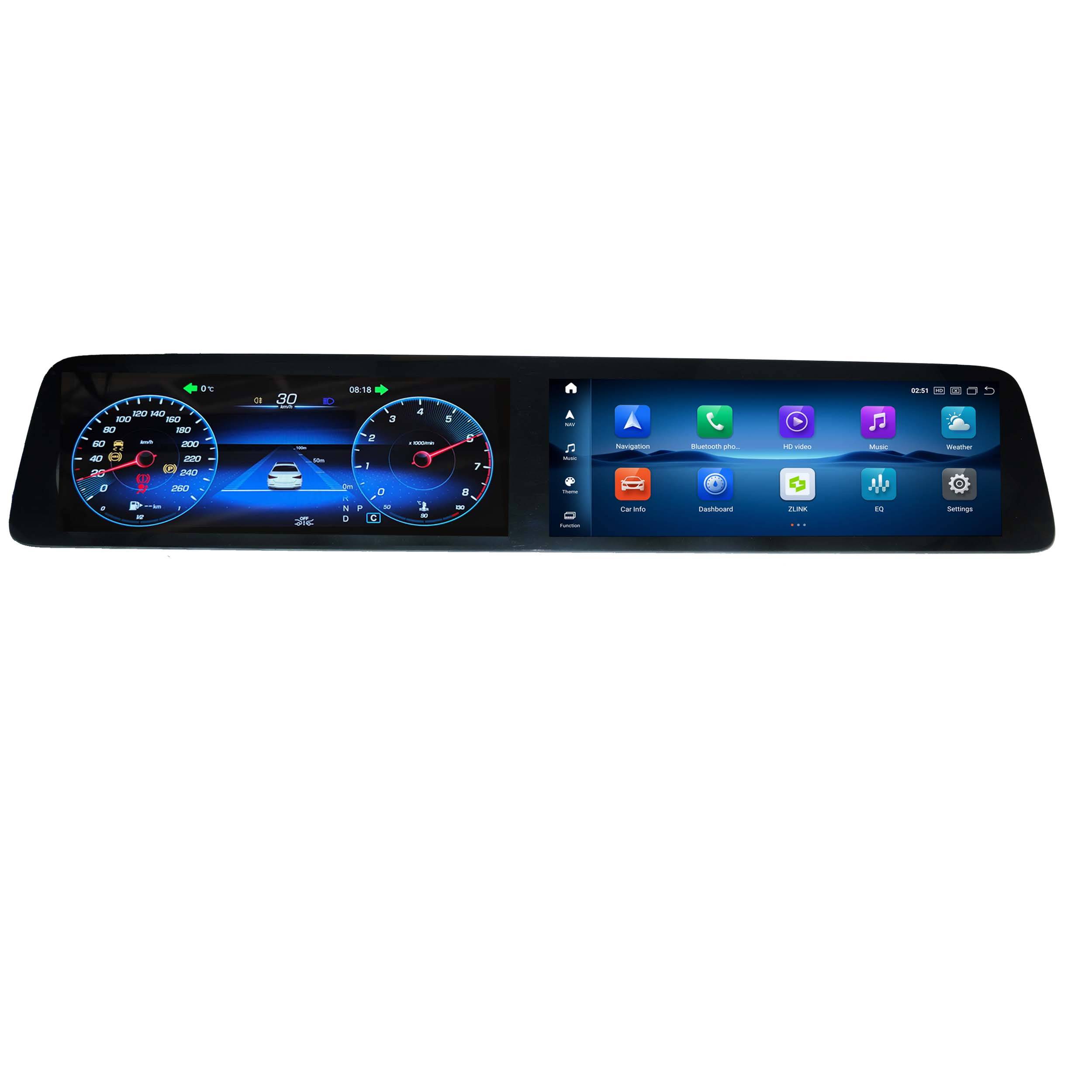 Für Mercedes E-Klasse W213 NTG 5.5 12+12" Touchscreen Android GPS Navi CarPlay