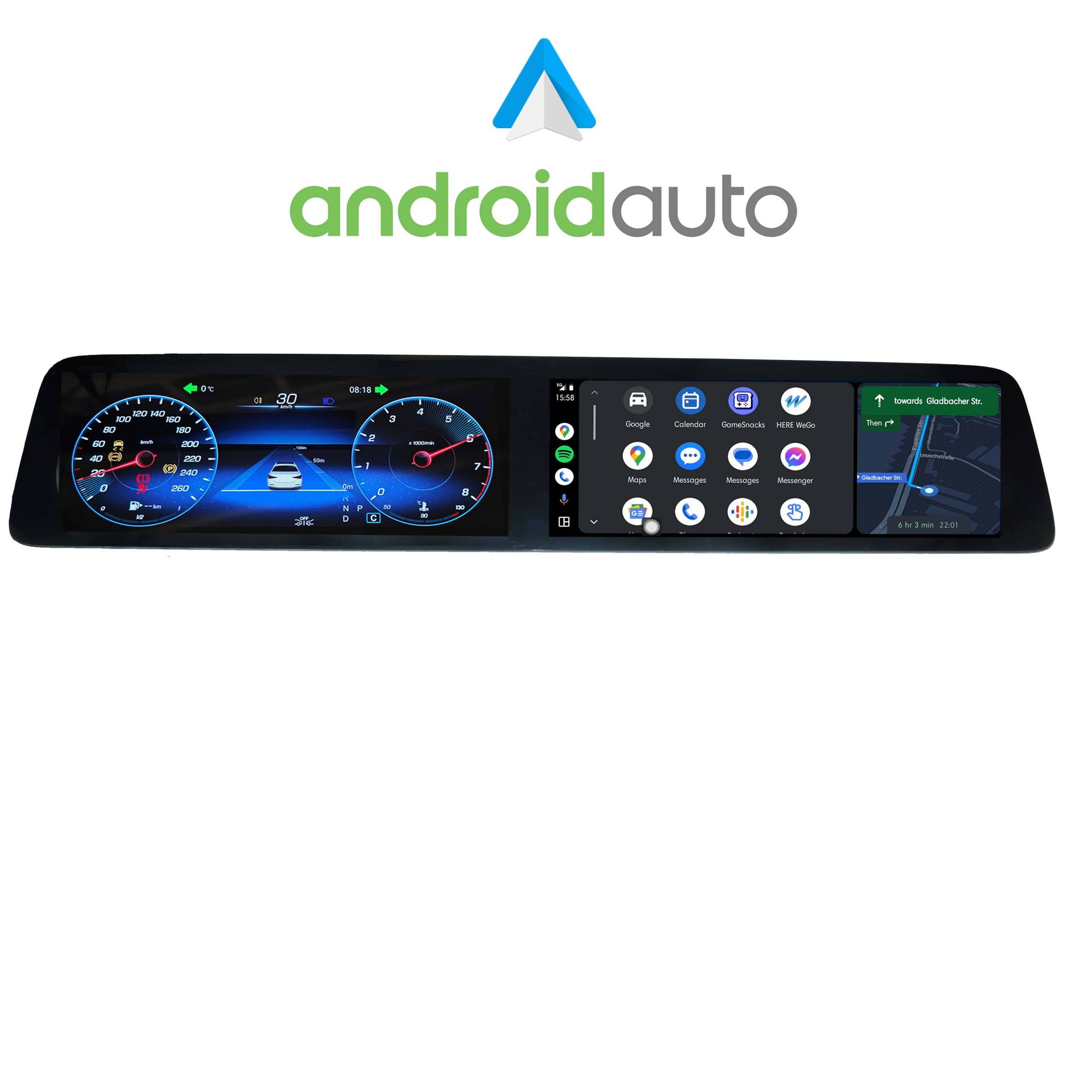 Für Mercedes E-Klasse W213 NTG 5.5 12+12" Touchscreen Android GPS Navi CarPlay