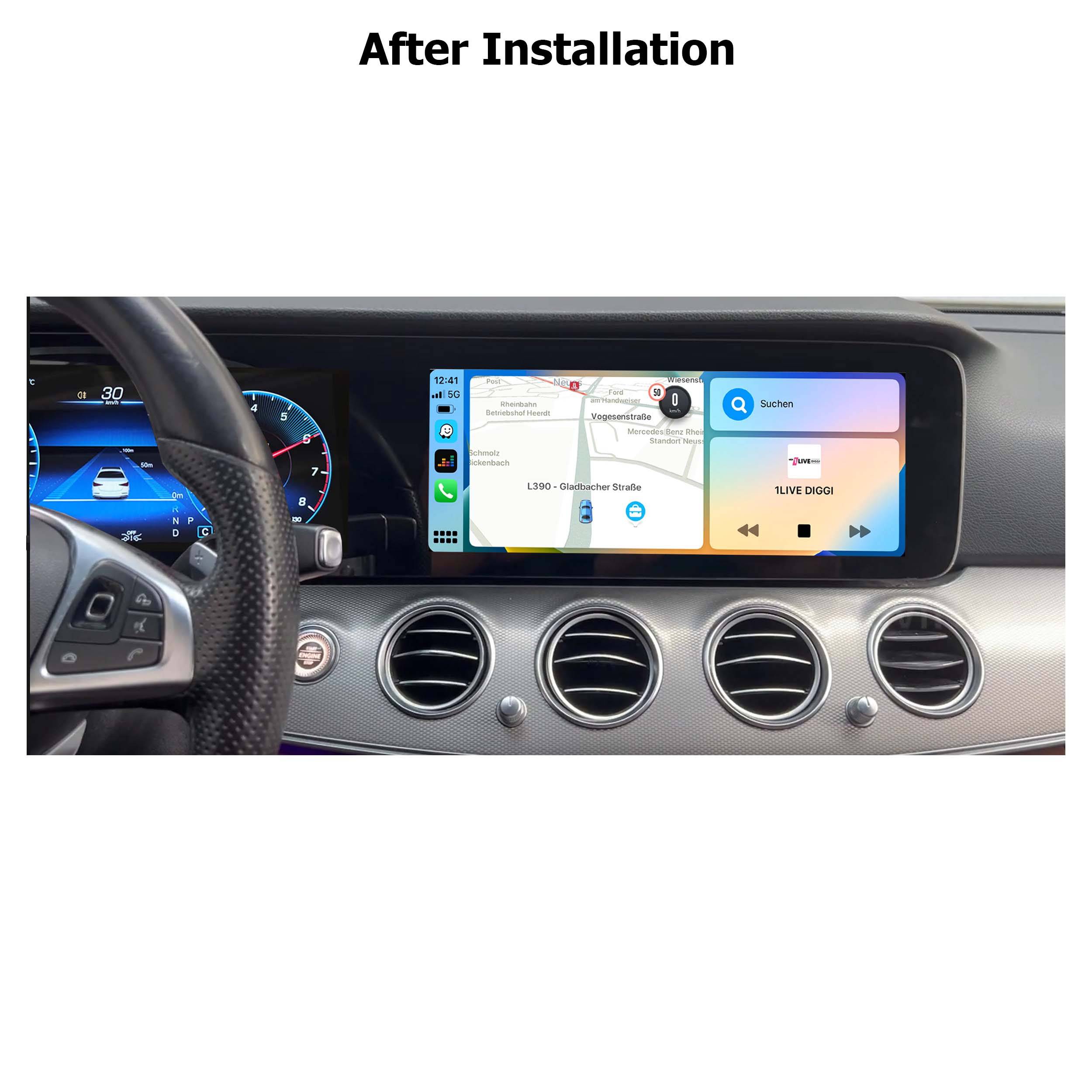 Für Mercedes E-Klasse W213 NTG 5.5 12+12" Touchscreen Android GPS Navi CarPlay